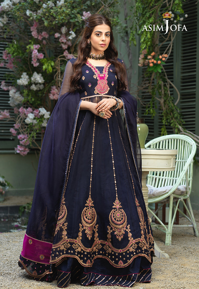 AJFC-53 EMBROIDERED ORGANZA 3 PCS