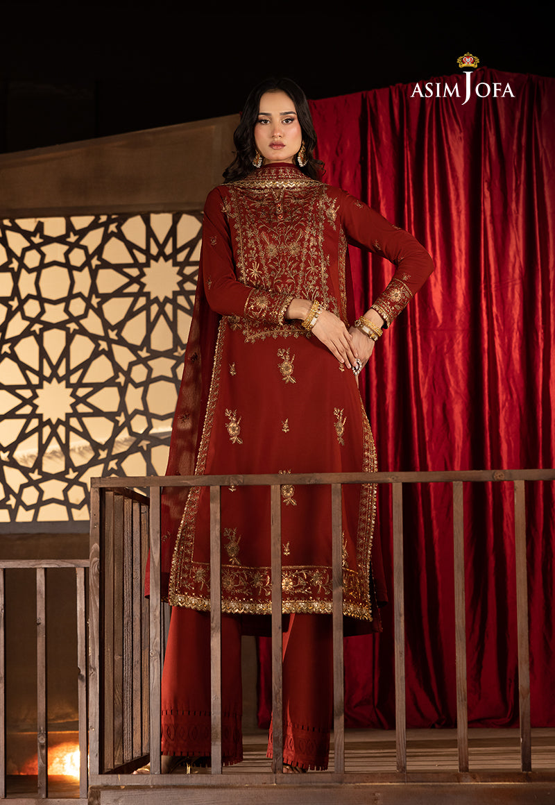 AJLLF-18 Embroidered Silk 3 Pcs