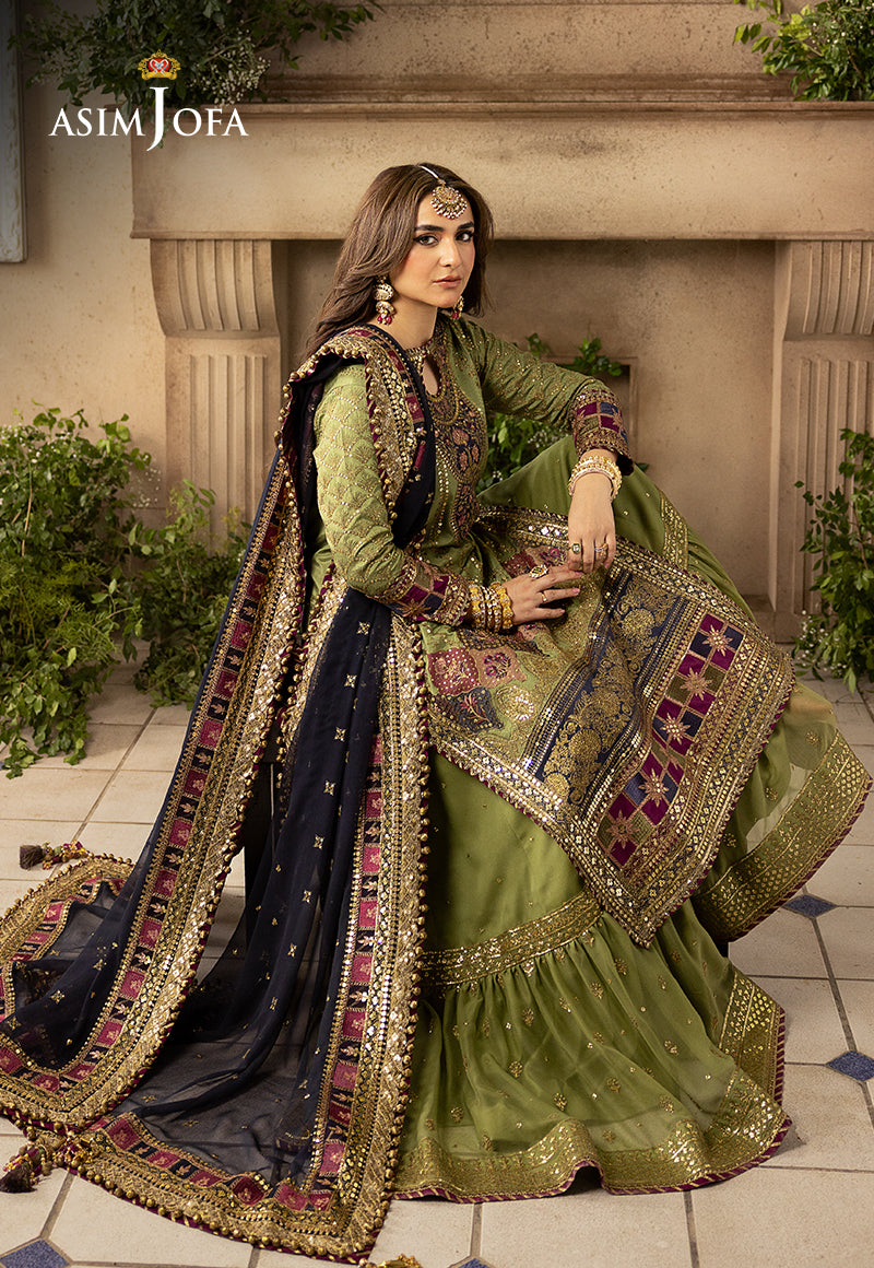 AJNB-12 EMBROIDERED VISCOSE RAW SILK 3 PCS