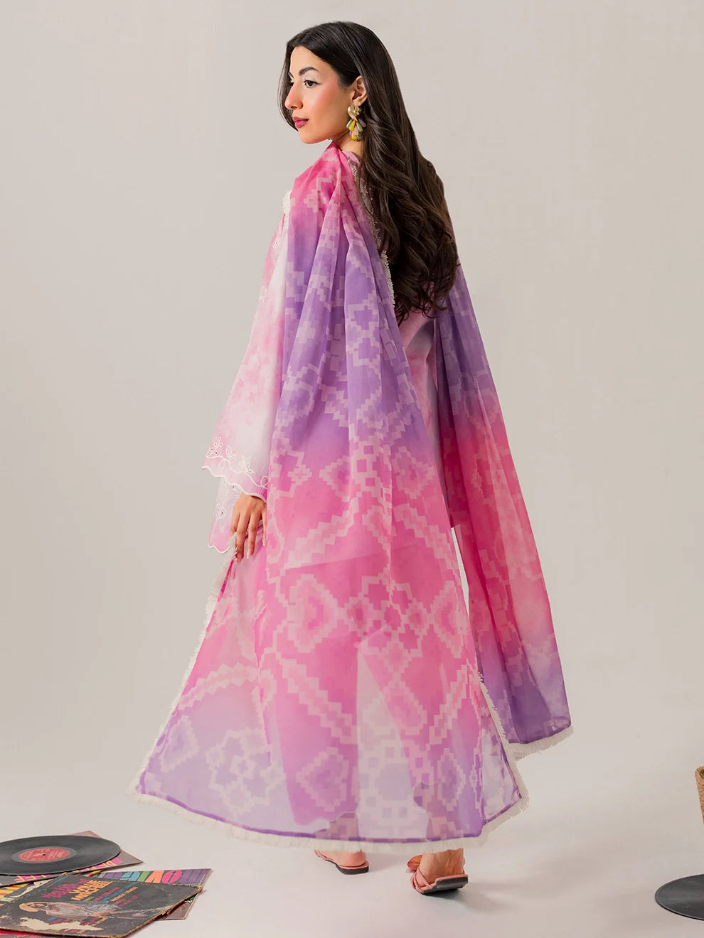 Blush - 3Pc Printkari Suit