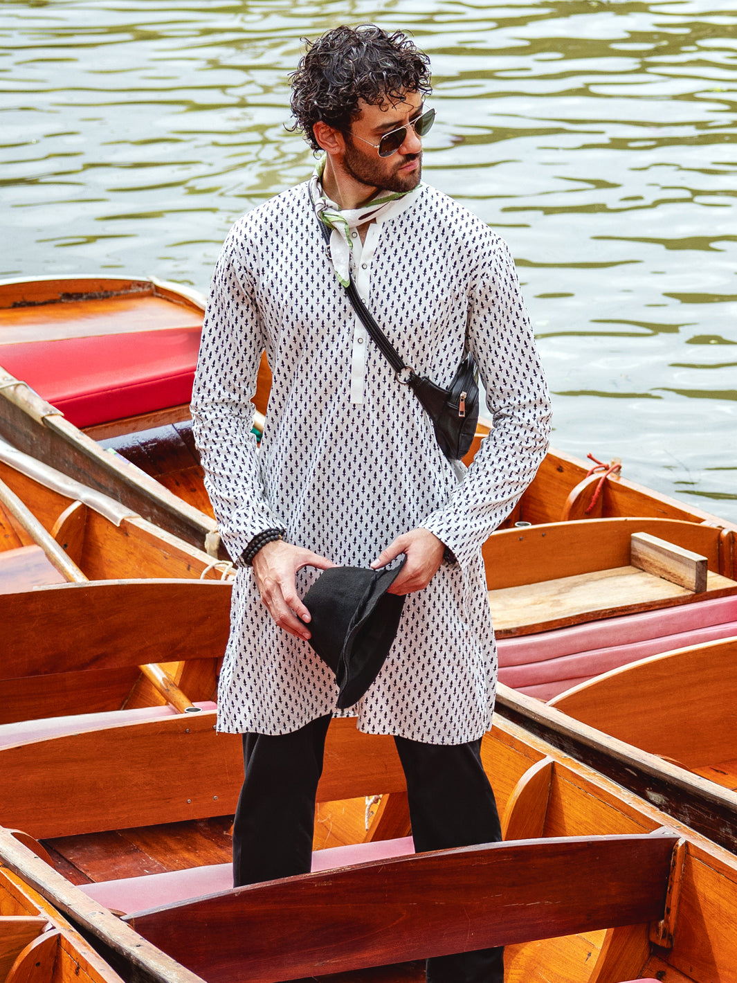 White Cotton Kurta - AL-K-1134B