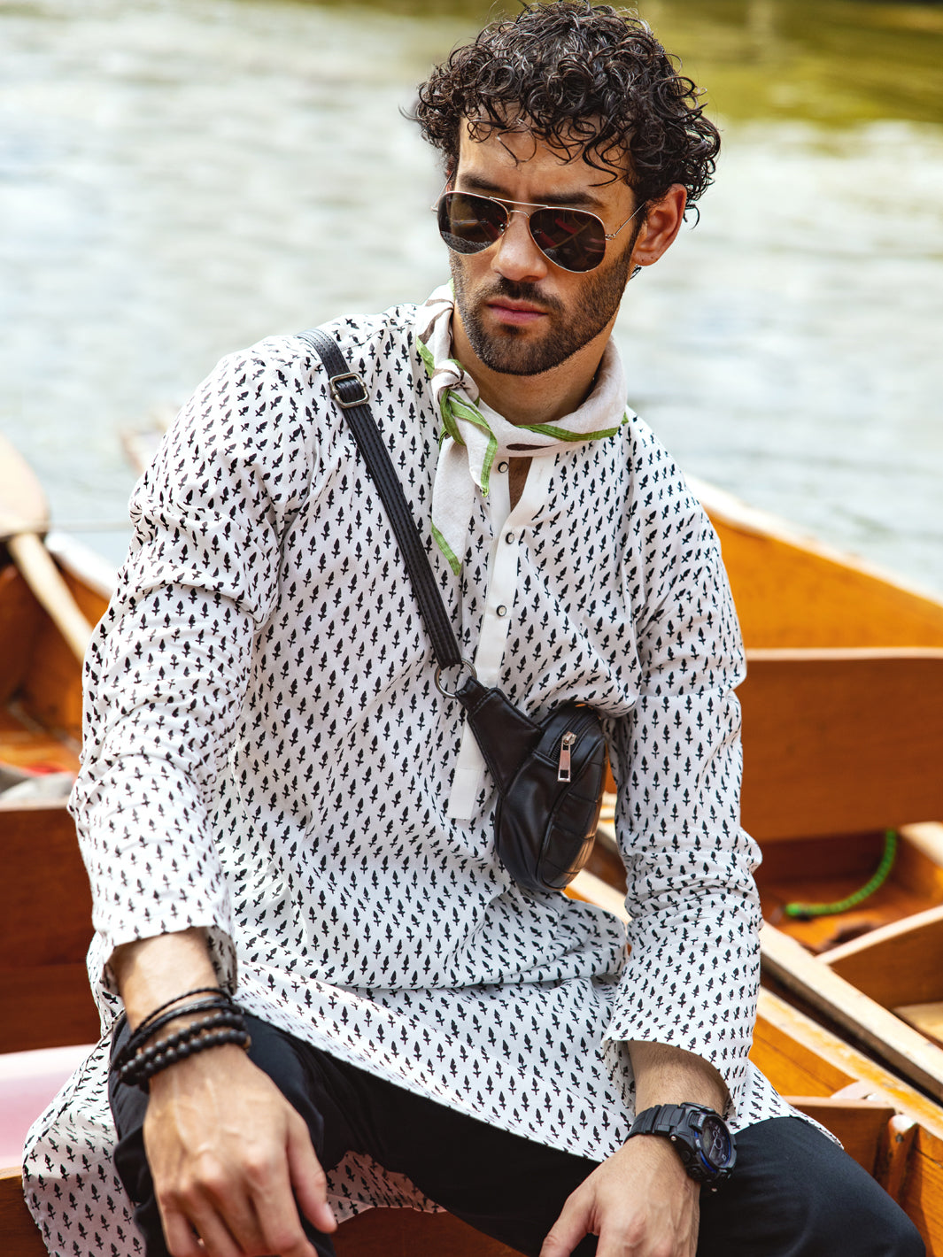 White Cotton Kurta - AL-K-1134B