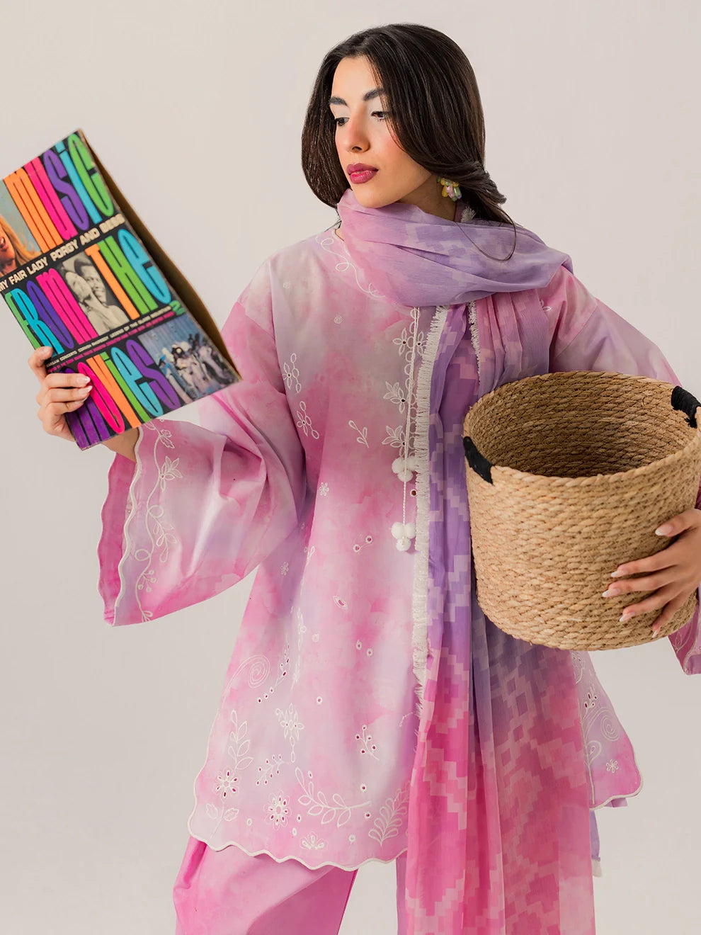 Blush - 3Pc Printkari Suit