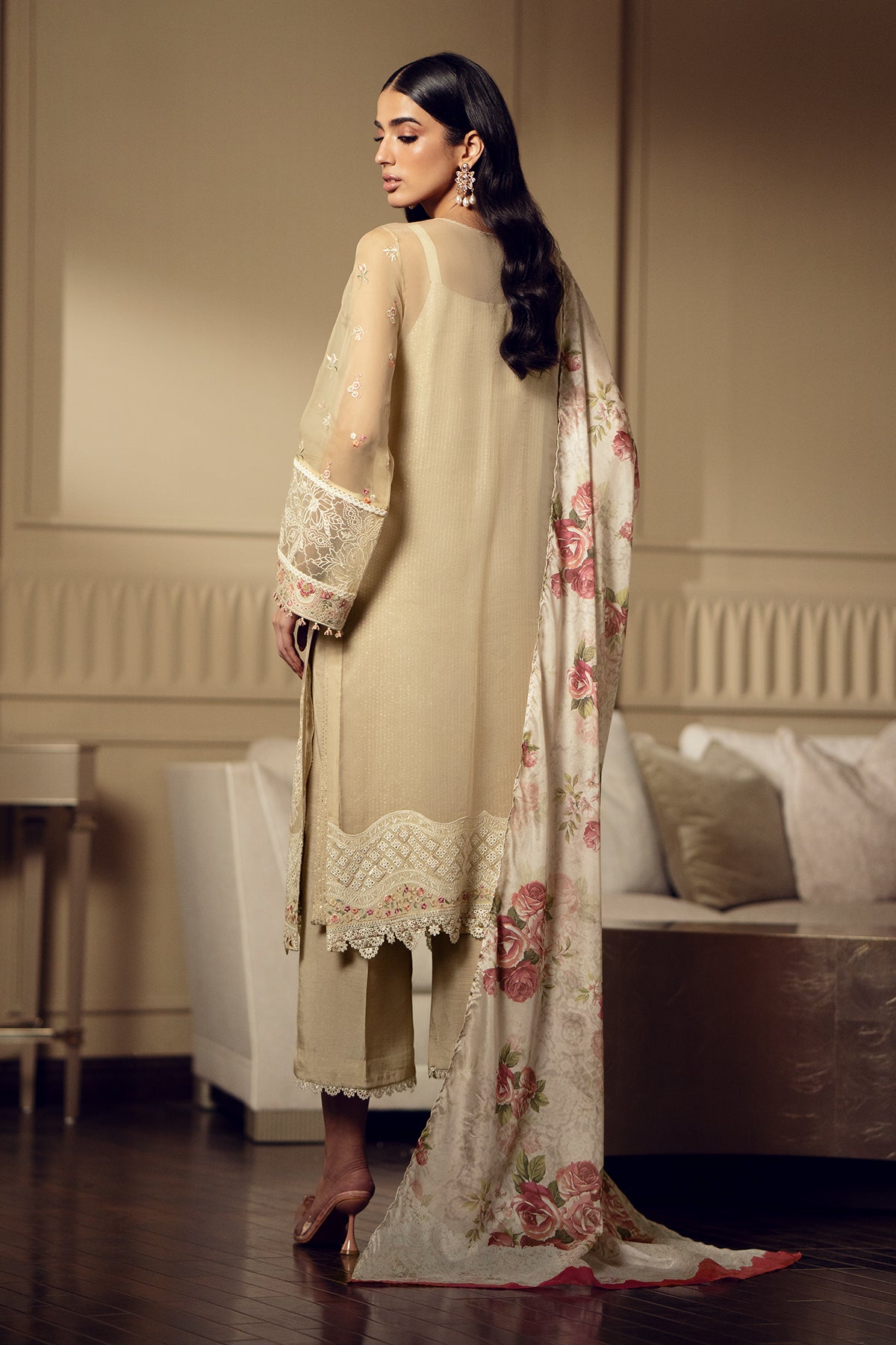 EMBROIDERED CHIFFON SF-513