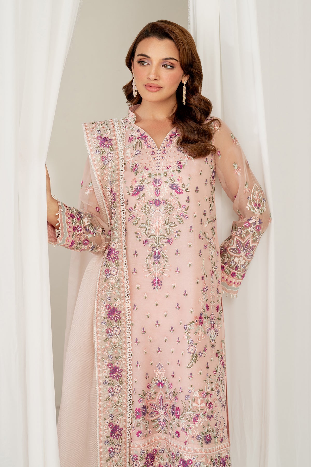 EMBROIDERED CHIFFON SF-4052