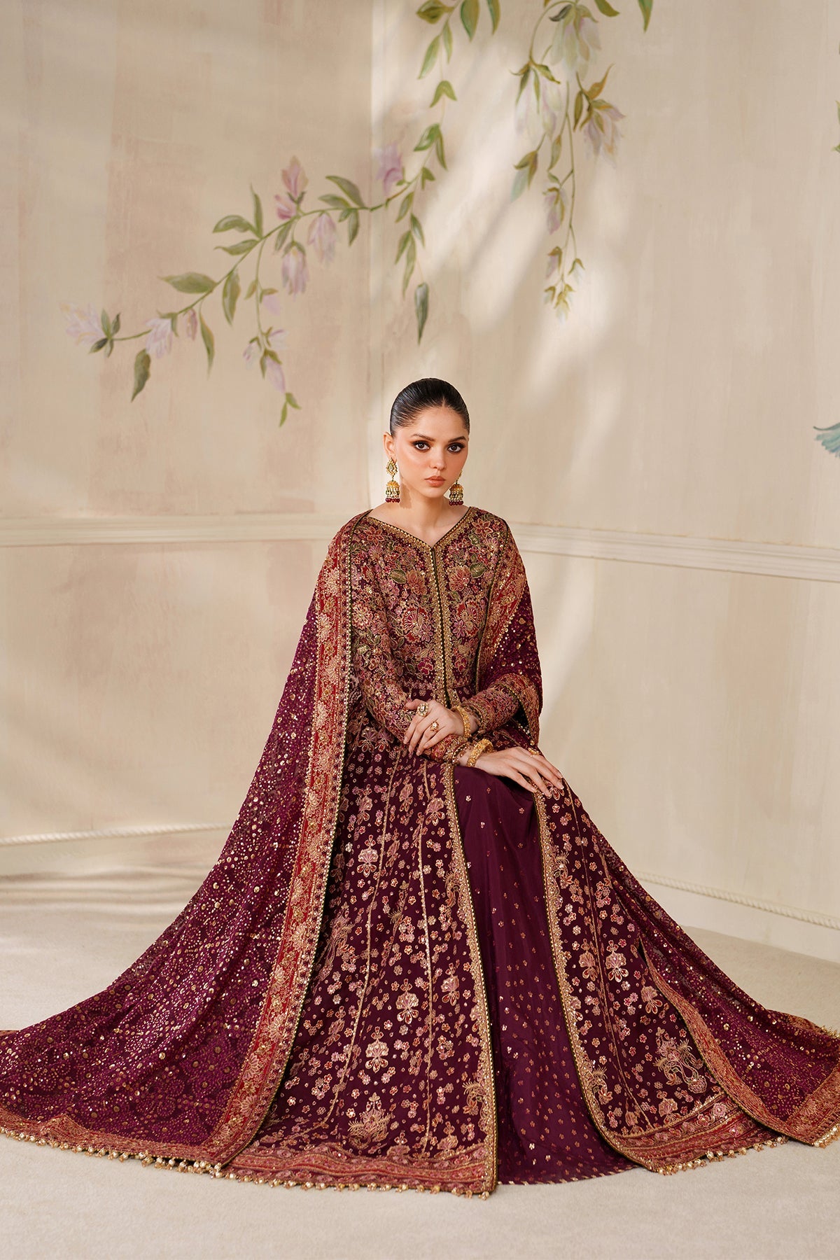 EMBROIDERED CHIFFON CH14-05 STITCHED