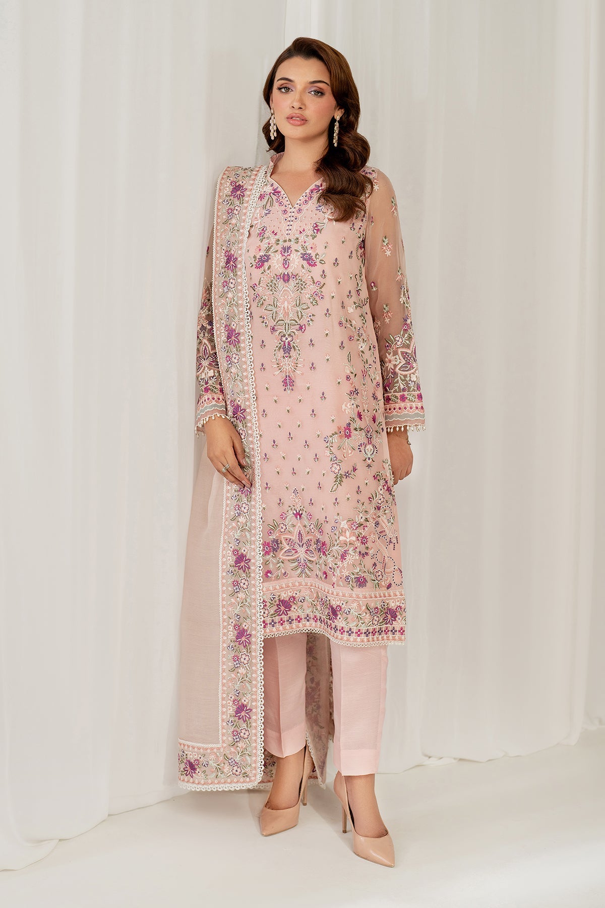 EMBROIDERED CHIFFON SF-4052