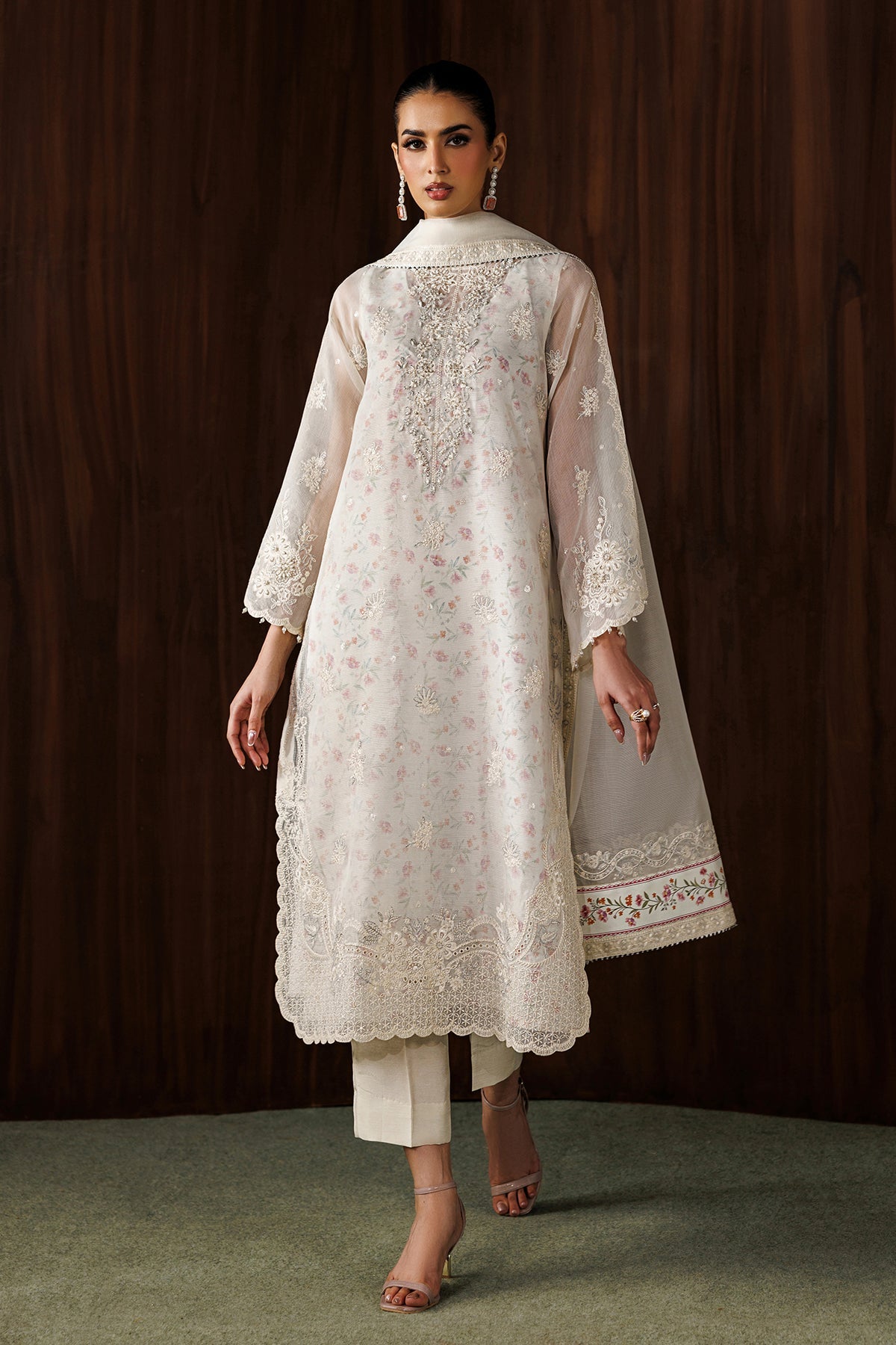 EMBROIDERED COTTON NET UF-4440