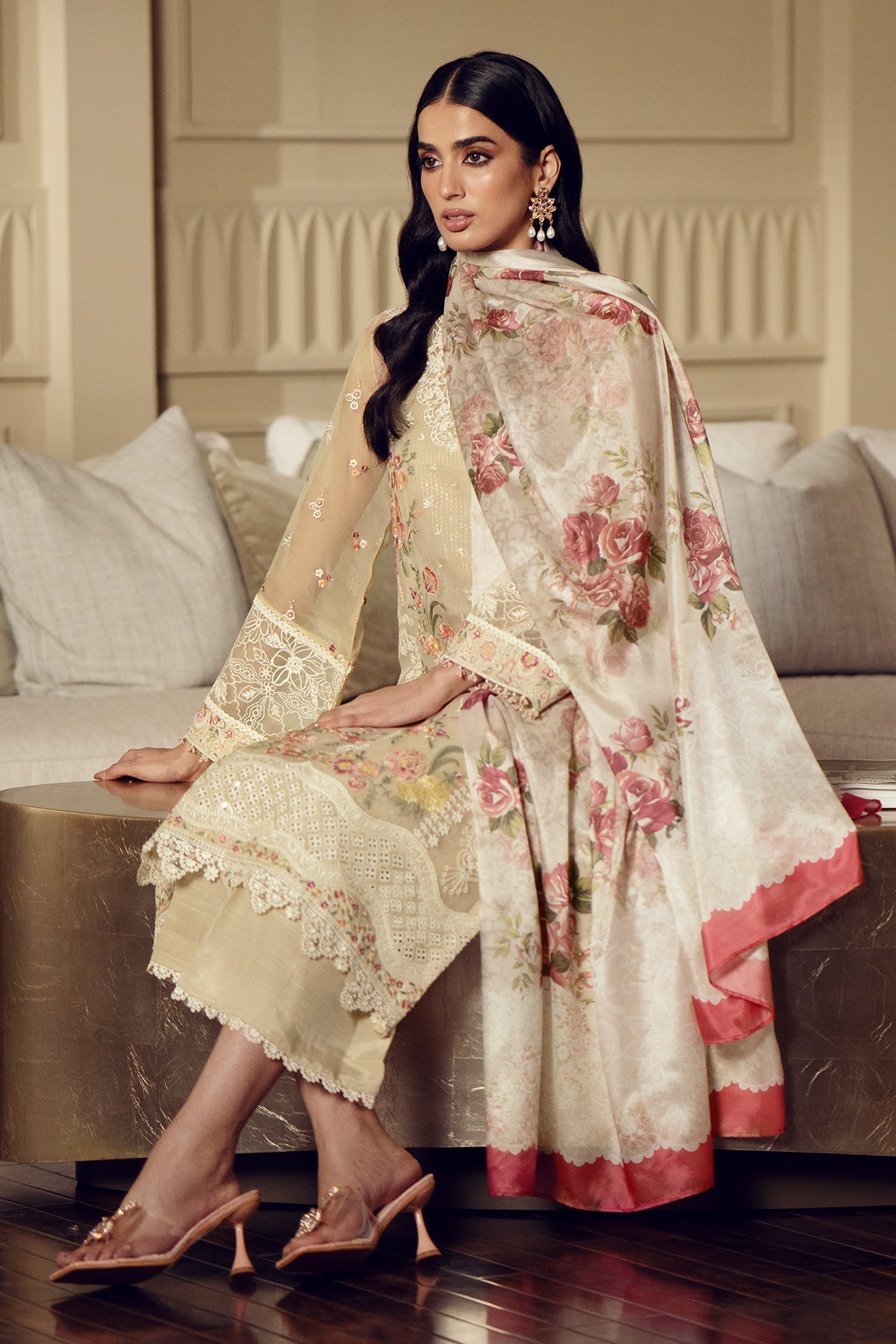 EMBROIDERED CHIFFON SF-513