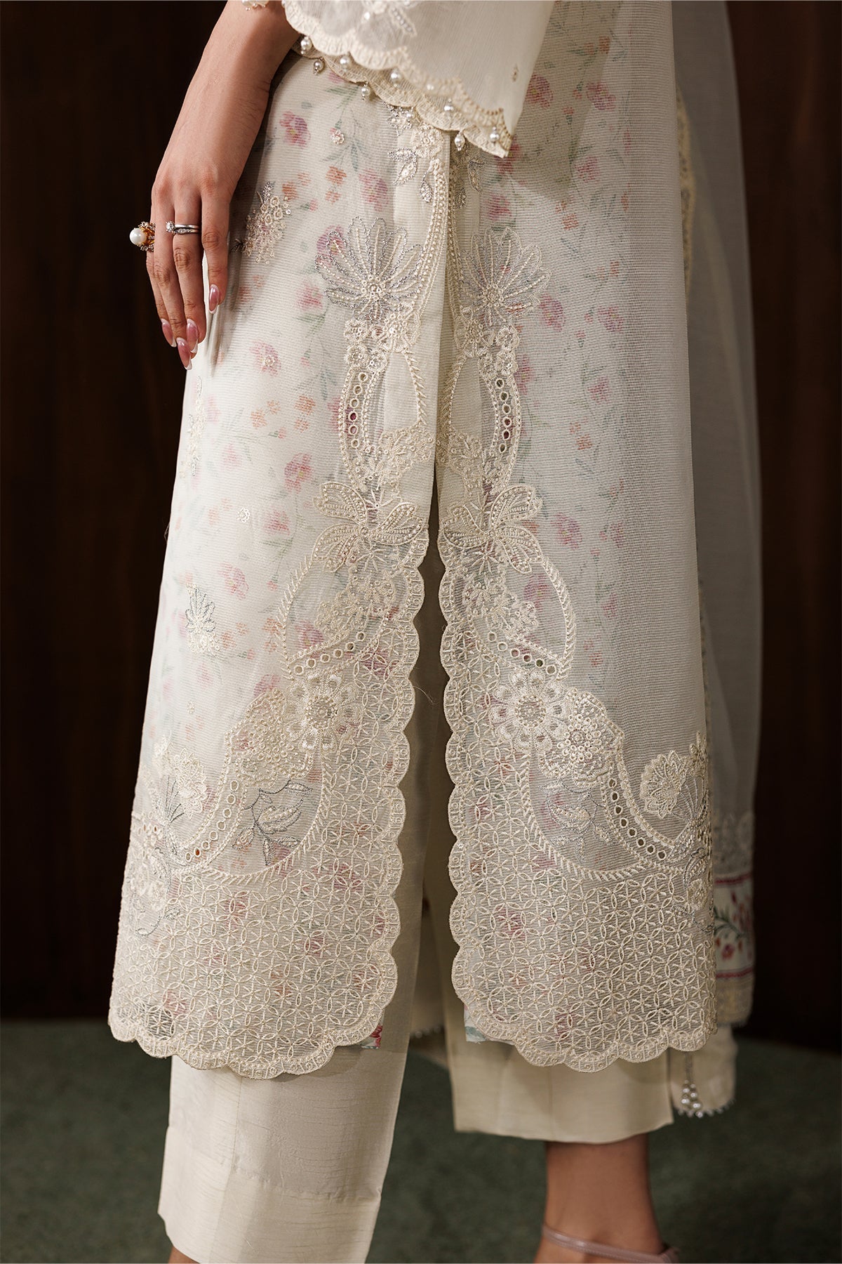 EMBROIDERED COTTON NET UF-4440
