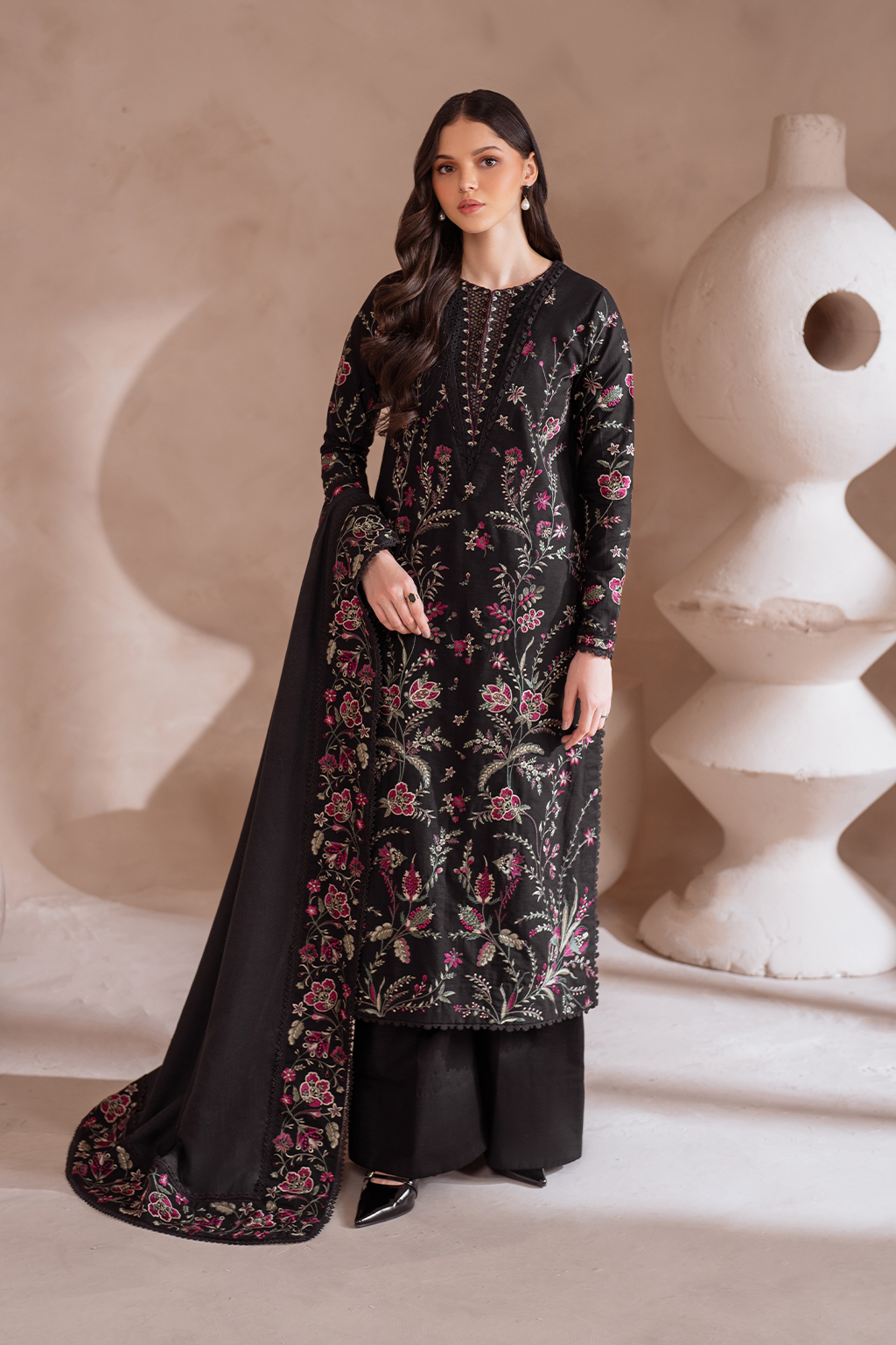 UE-380 Embroidered Khaddar