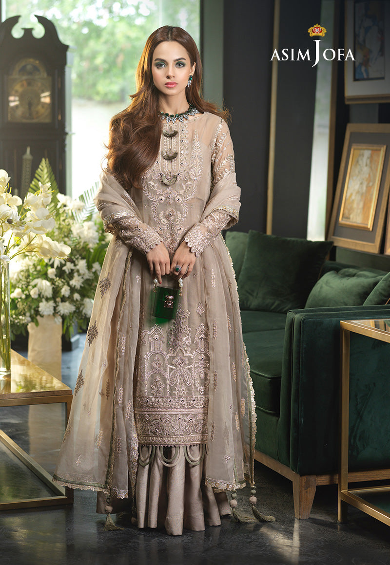 AJN-14 EMBROIDERED ORGANZA 3 PCS