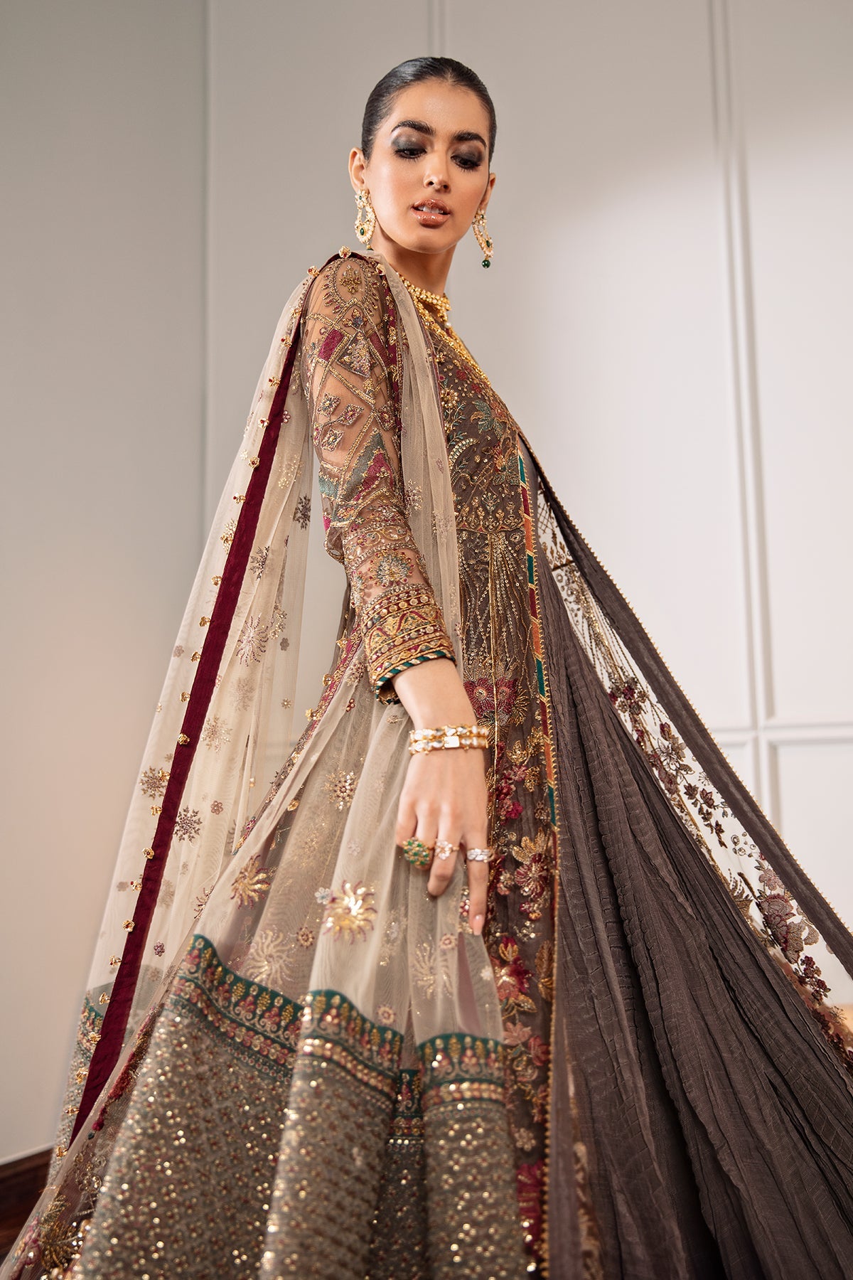 EMBROIDERED NET CH09-02 STITCHED