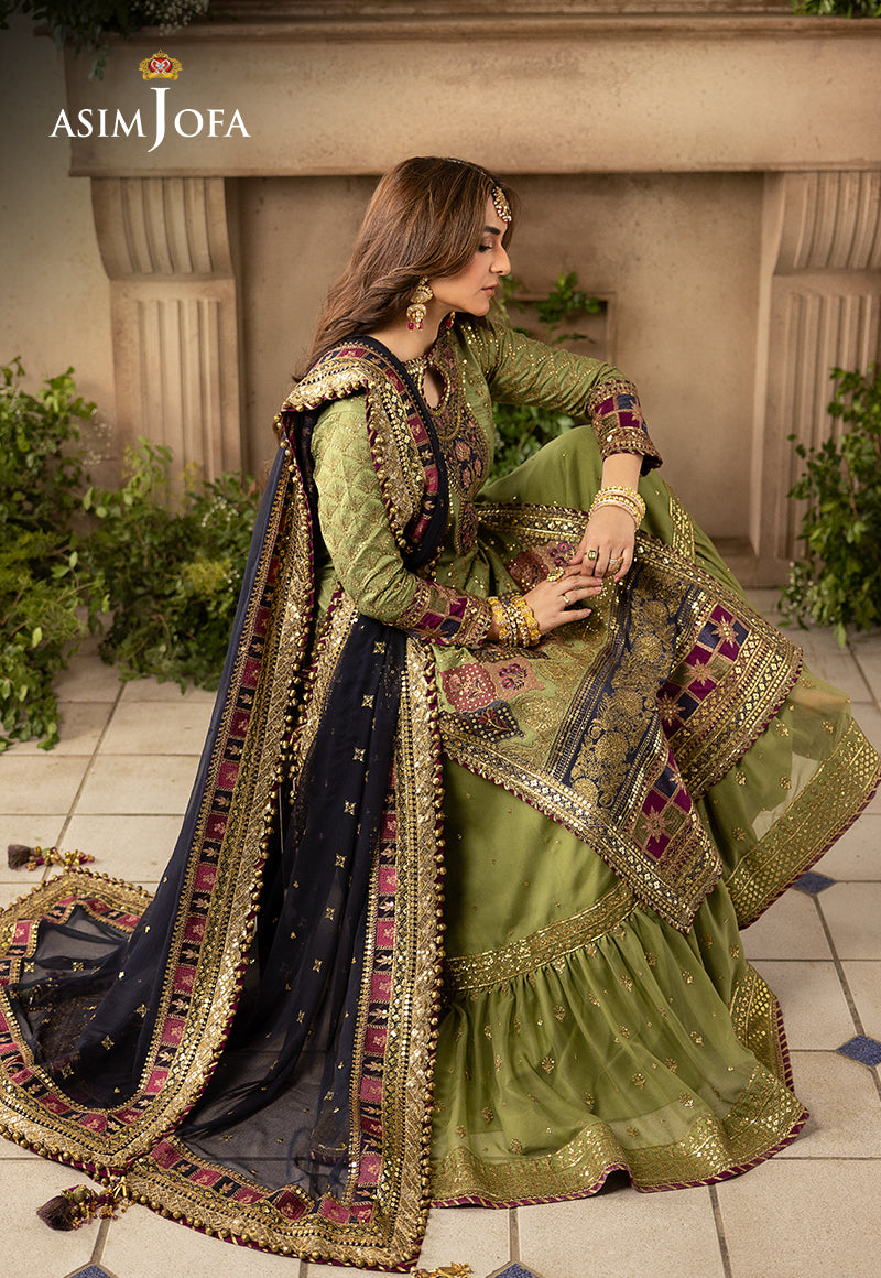 AJNB-12 EMBROIDERED VISCOSE RAW SILK 3 PCS