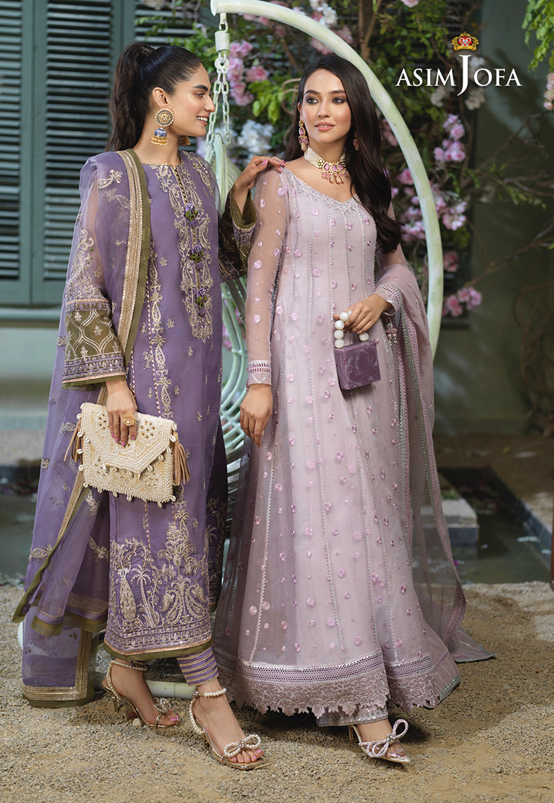 AJFC-51 EMBROIDERED ORGANZA 3 PCS