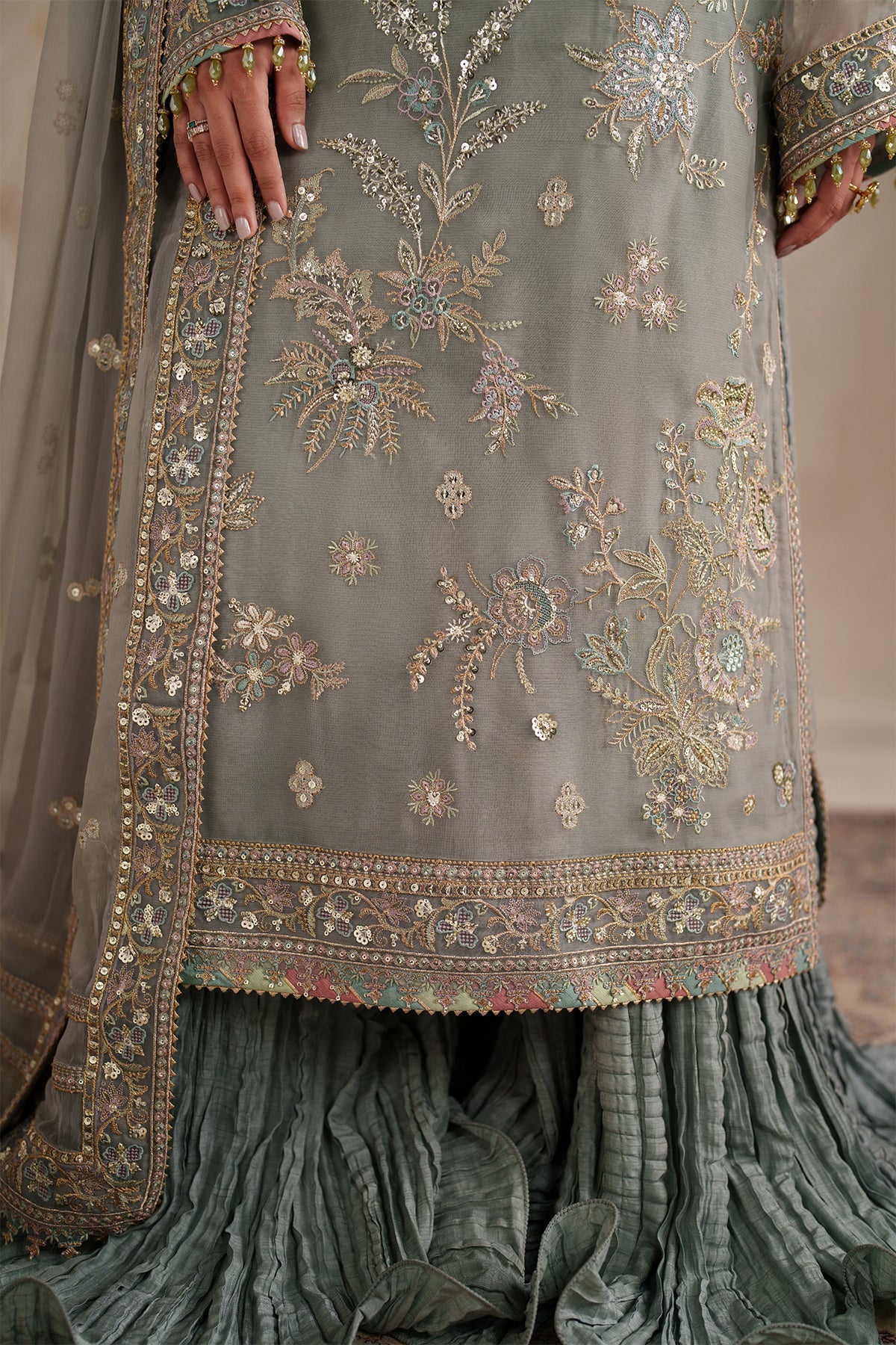 EMBROIDERED CHIFFON UF-4364