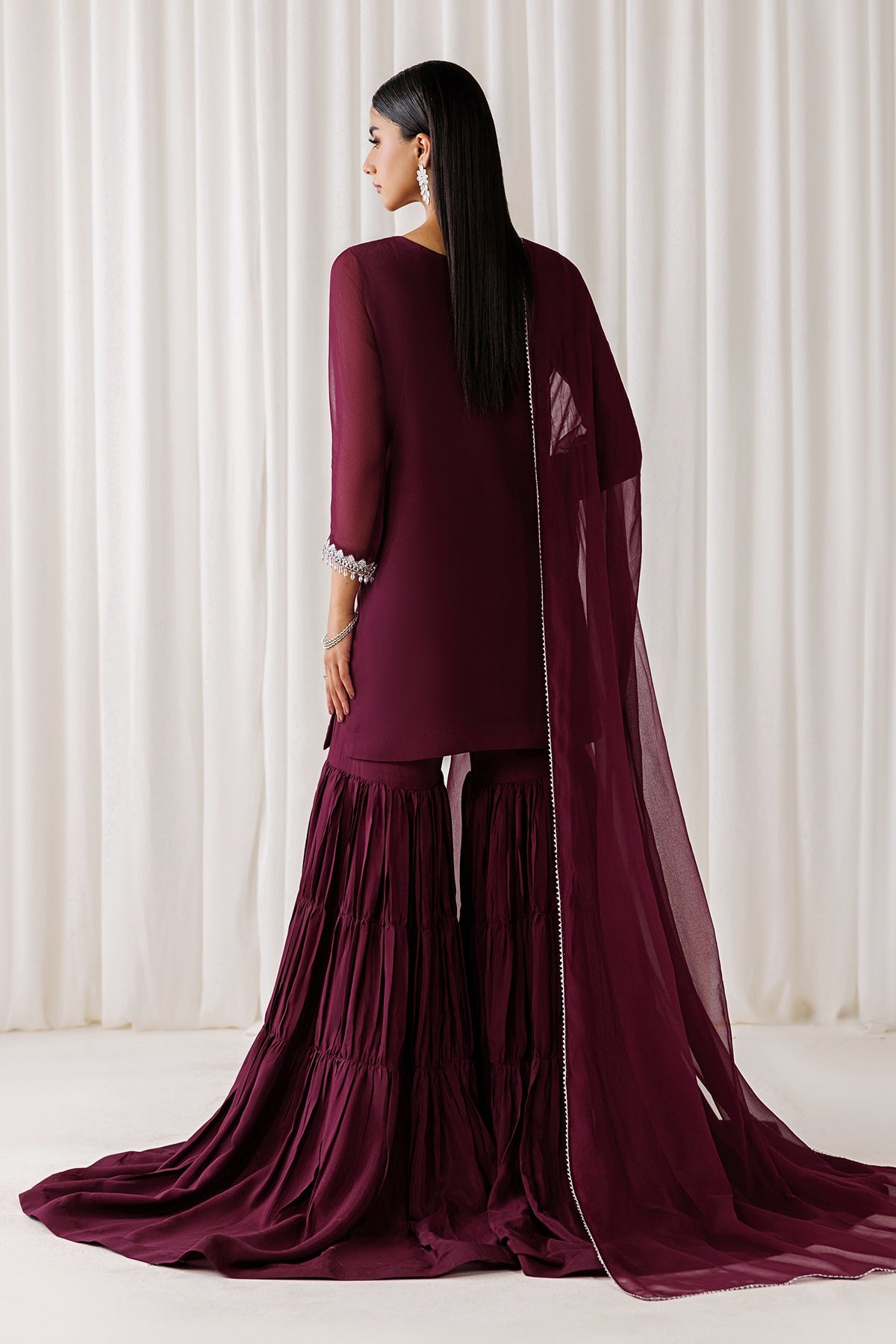 EMBROIDERED CHIFFON EN-1292