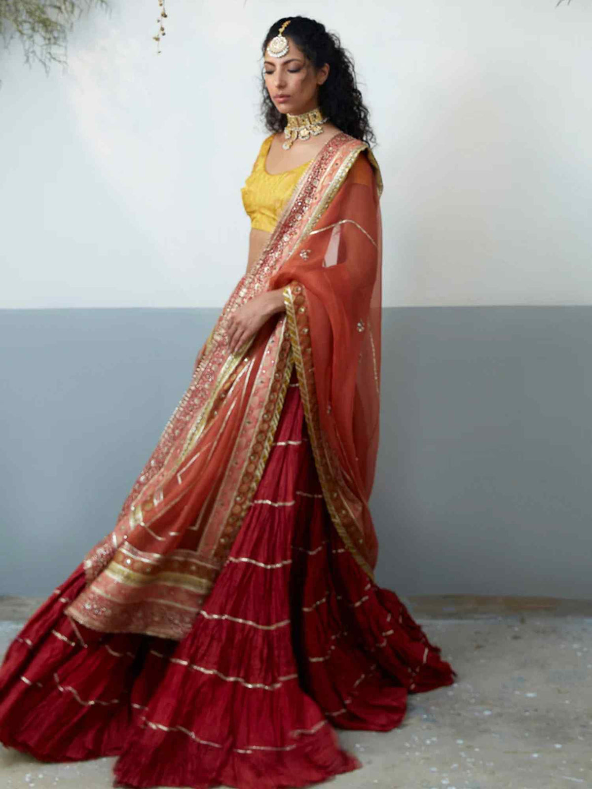 Blouse, Lehenga & Dupatta