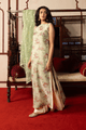 3 Piece Embroidered Satin Silk Suit