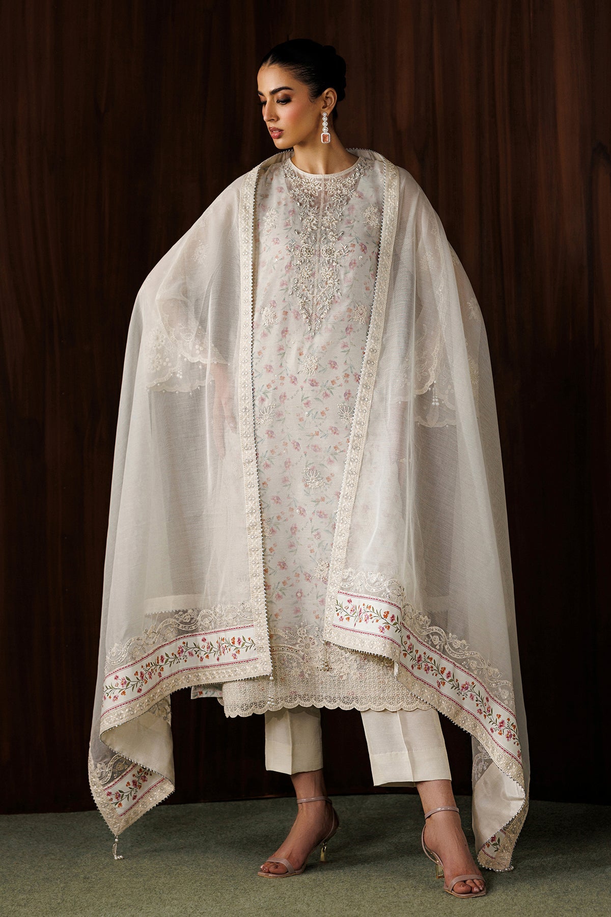 EMBROIDERED COTTON NET UF-4440