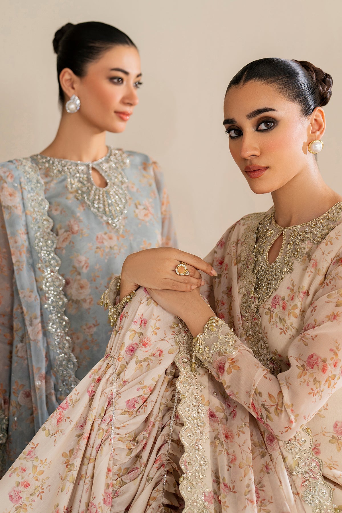 EMBROIDERED CHIFFON UF-4165