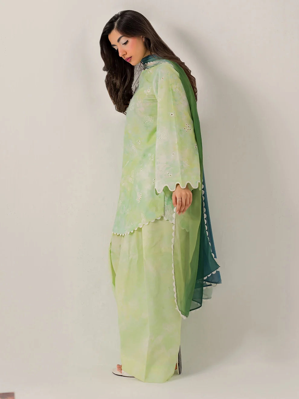 Sage - 3Pc Printkari Suit