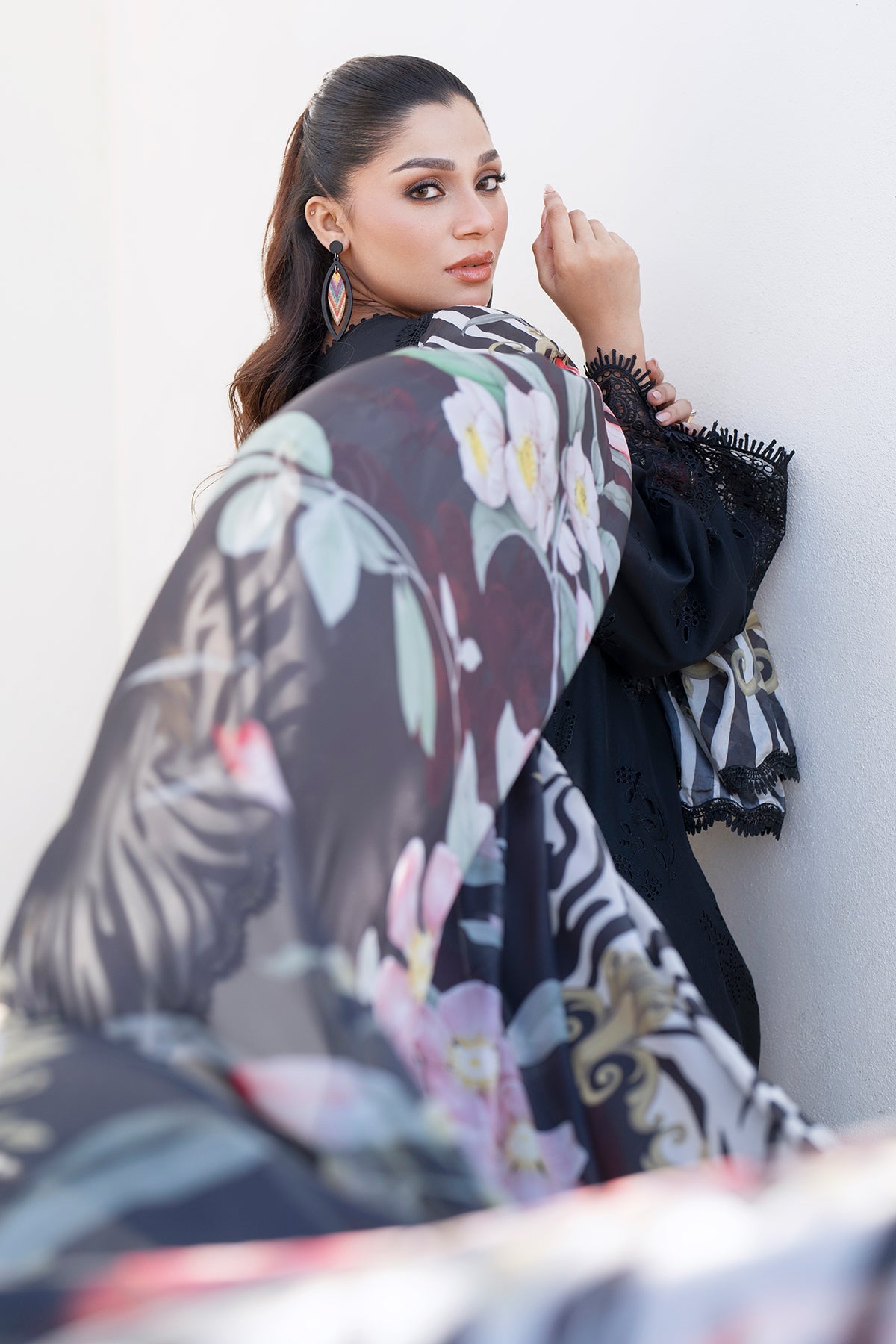 EMBROIDERED PRINTED LAWN SF-4080