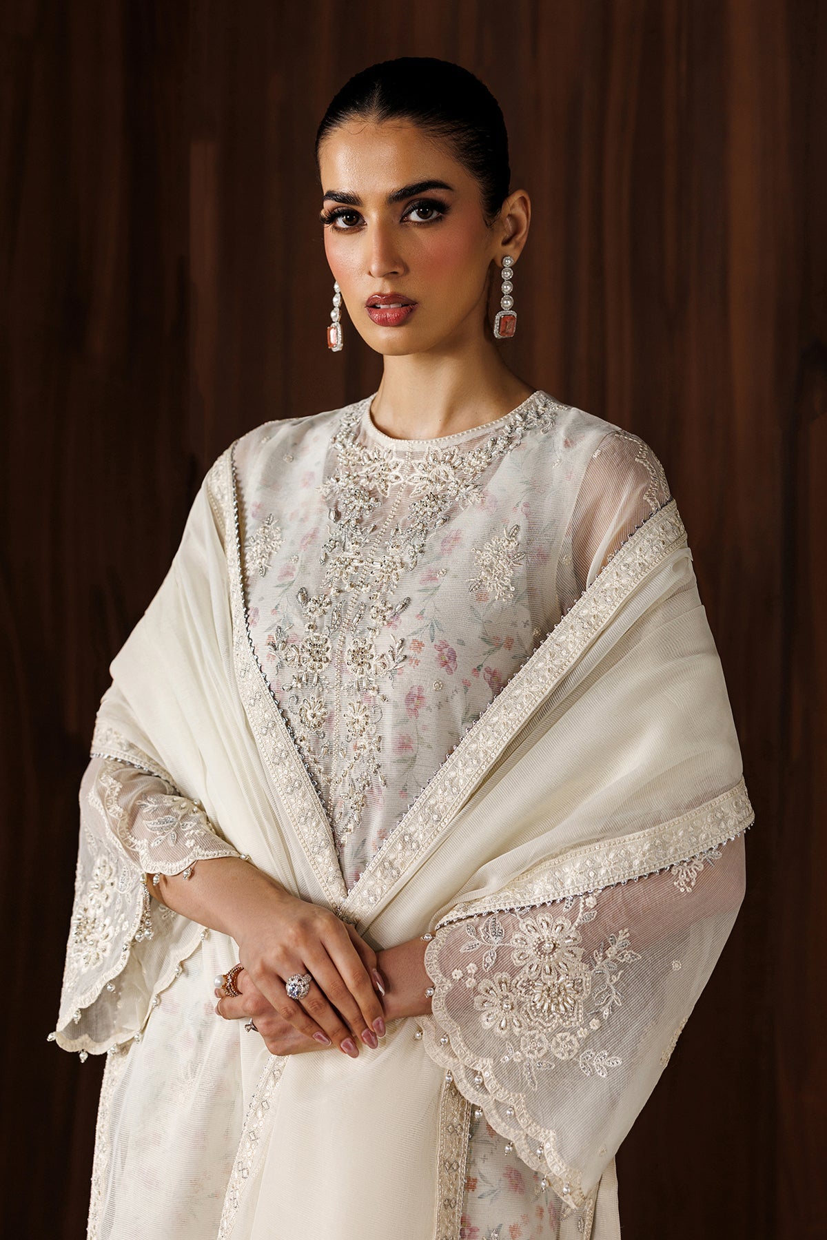 EMBROIDERED COTTON NET UF-4440