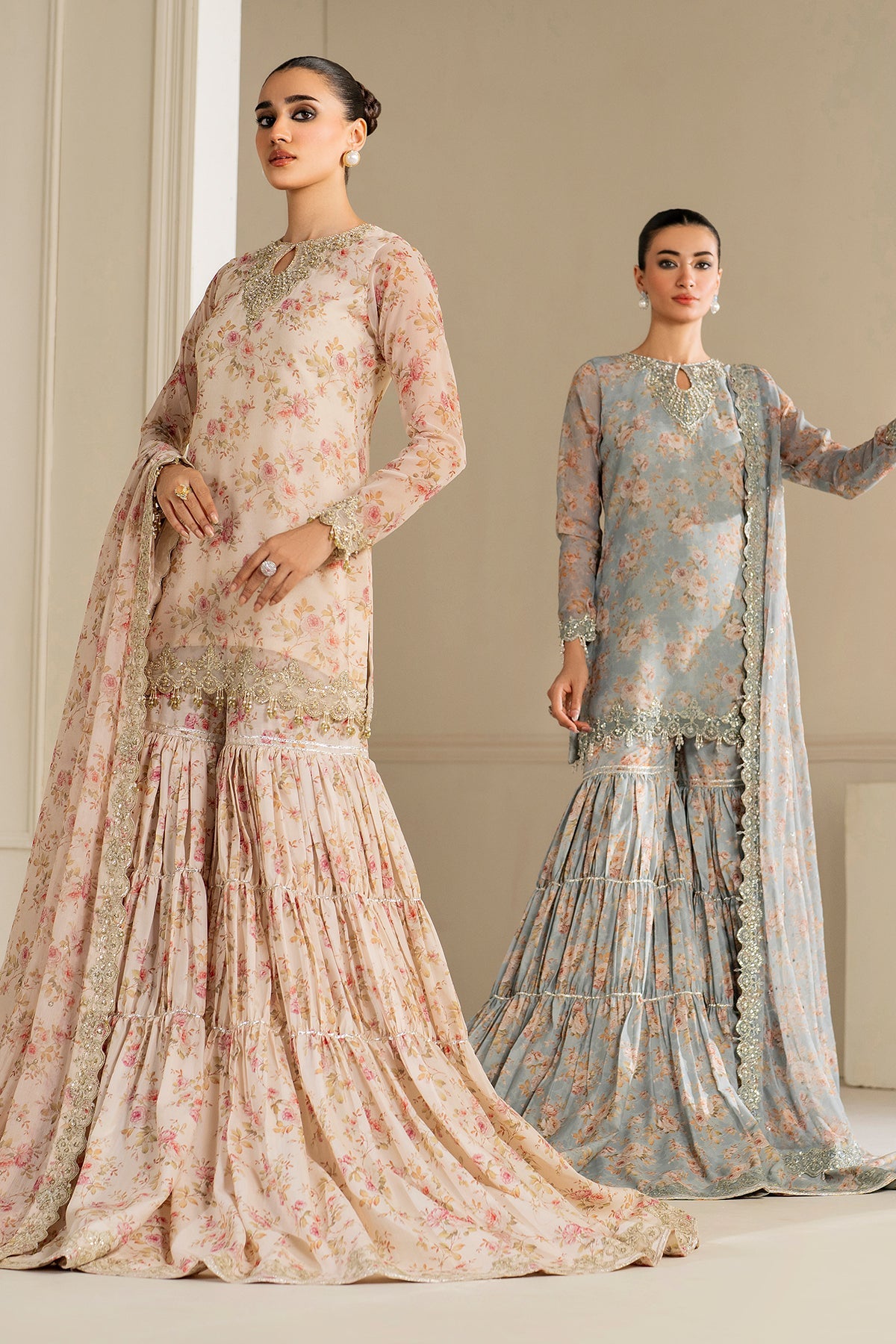 EMBROIDERED CHIFFON UF-4164