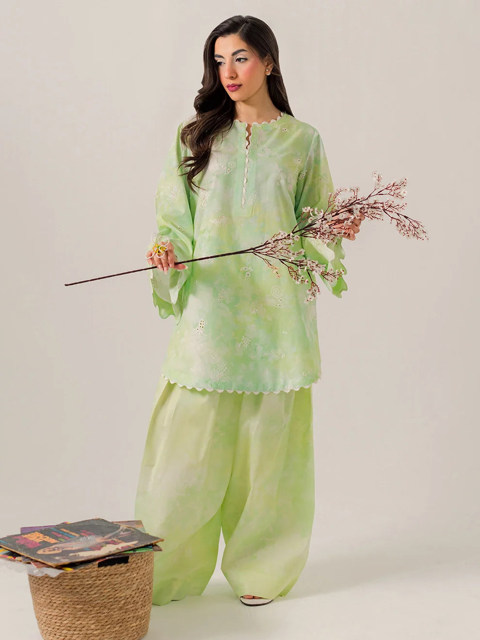 Sage - 3Pc Printkari Suit