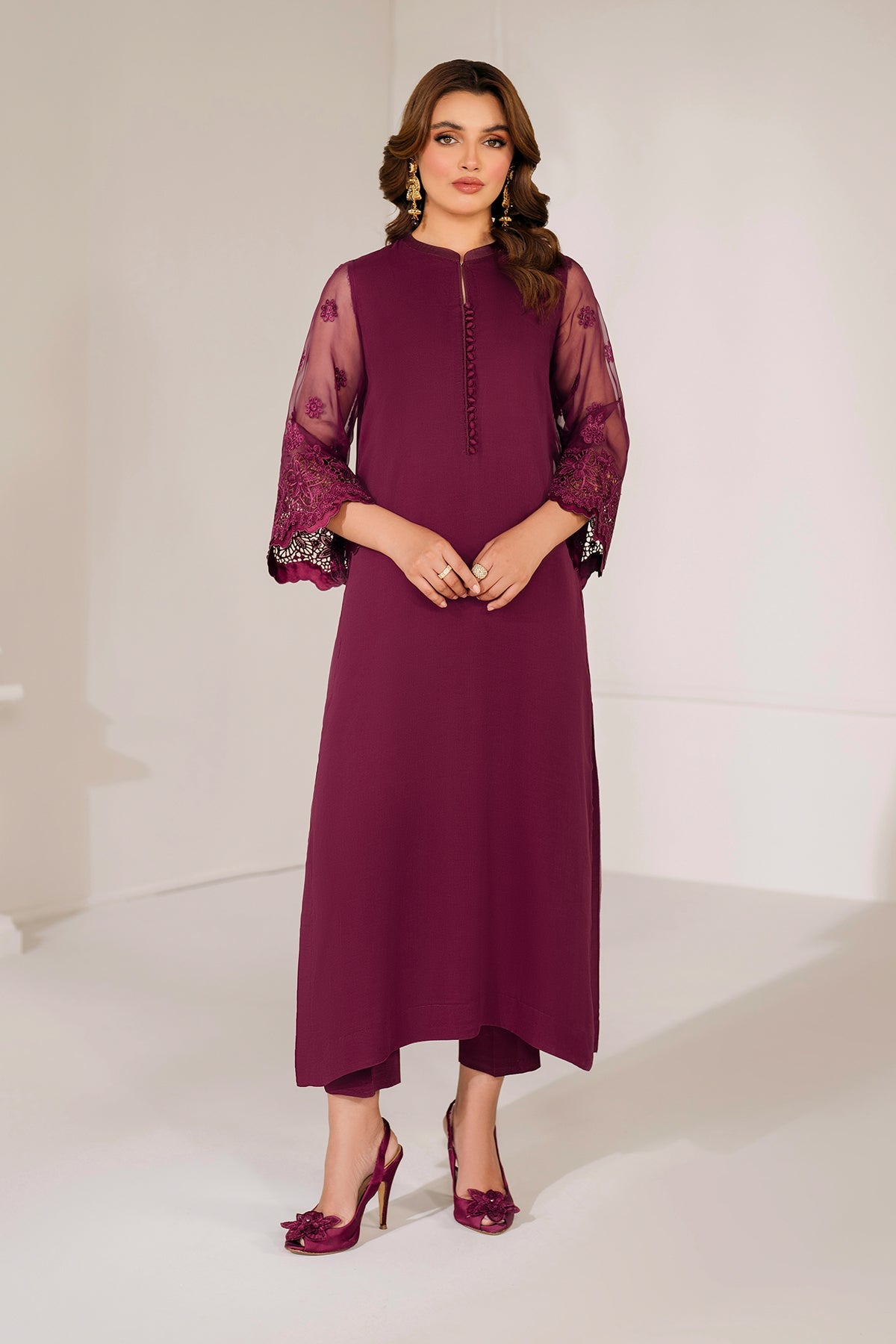 EMBROIDERED CHIFFON PR-1128