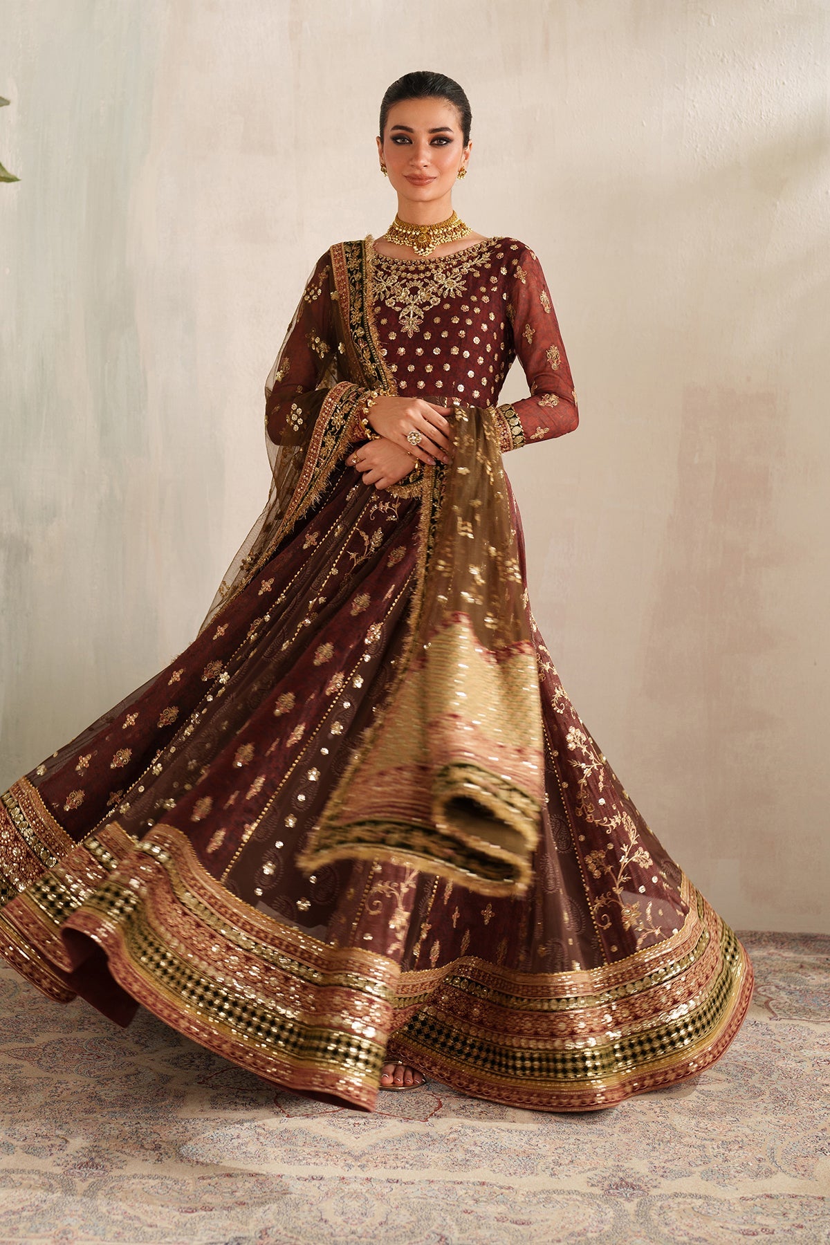 EMBROIDERED CHIFFON SF-4376