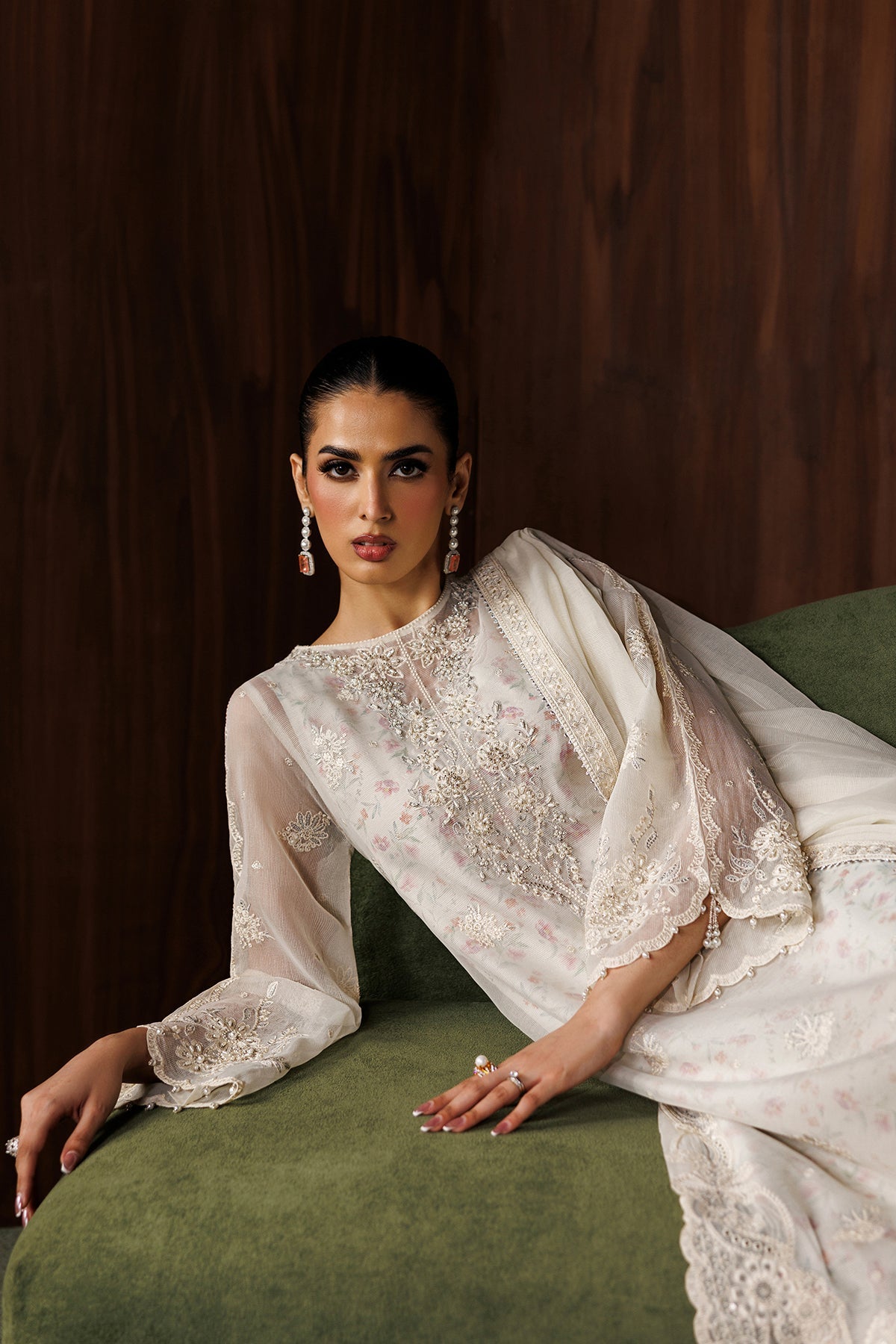 EMBROIDERED COTTON NET UF-4440