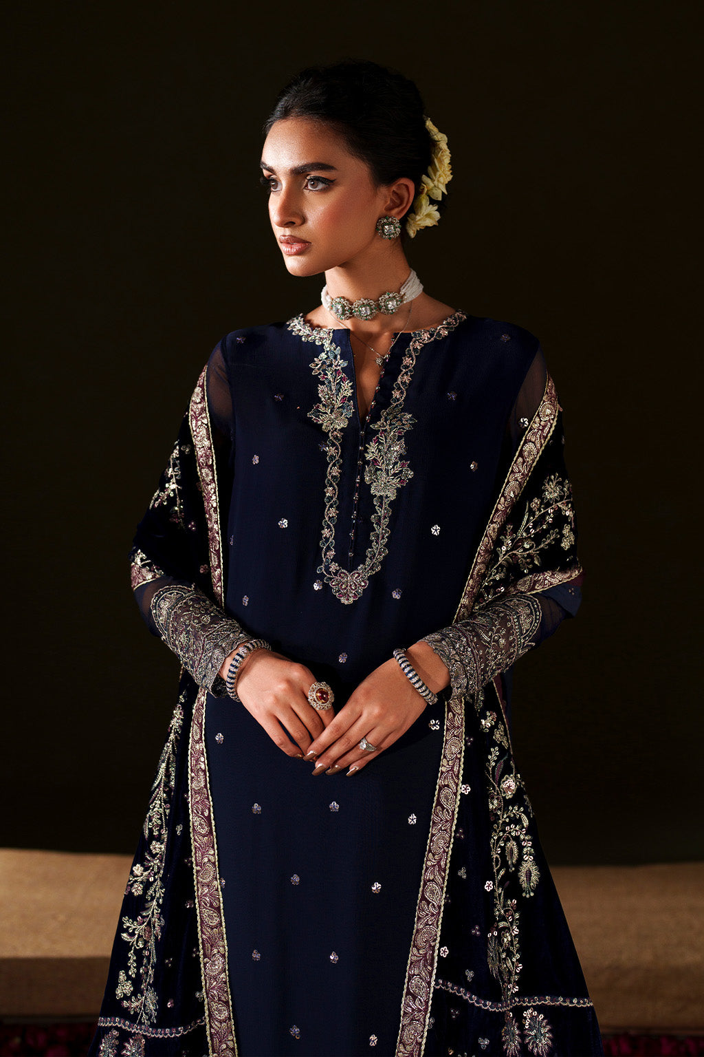 IV-76 Embroidered Velvet