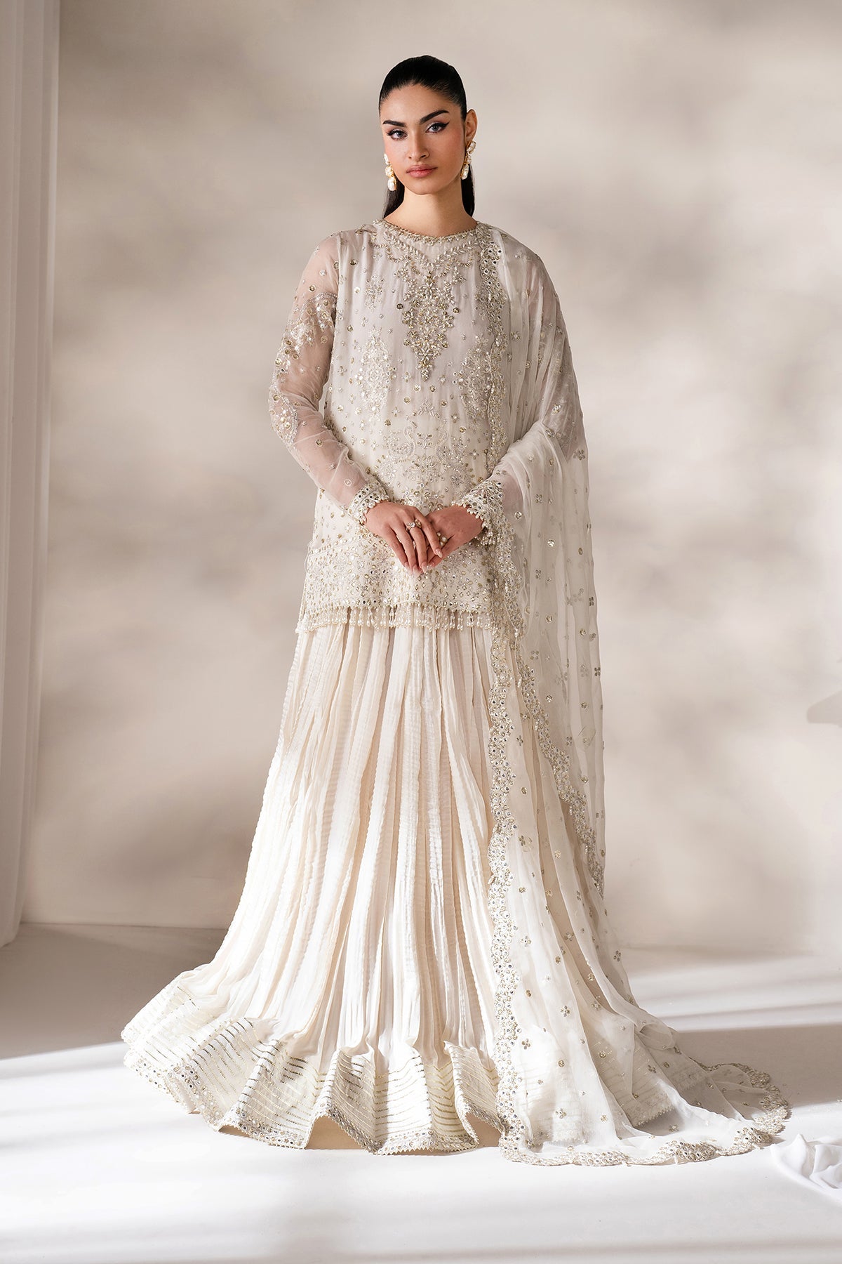 EMBROIDERED CHIFFON UF-4140