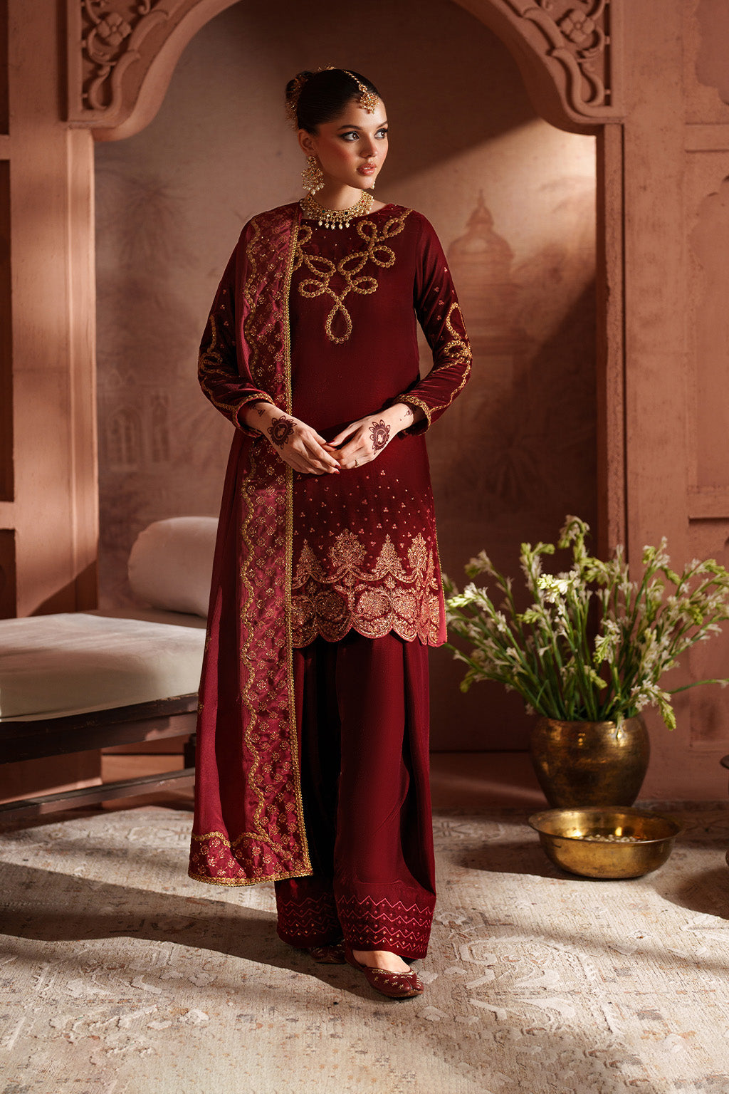 IV-58 Embroidered Velvet