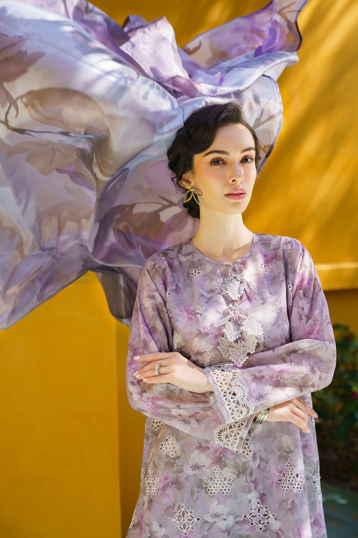 EMBROIDERED PRINTED LAWN SF-579