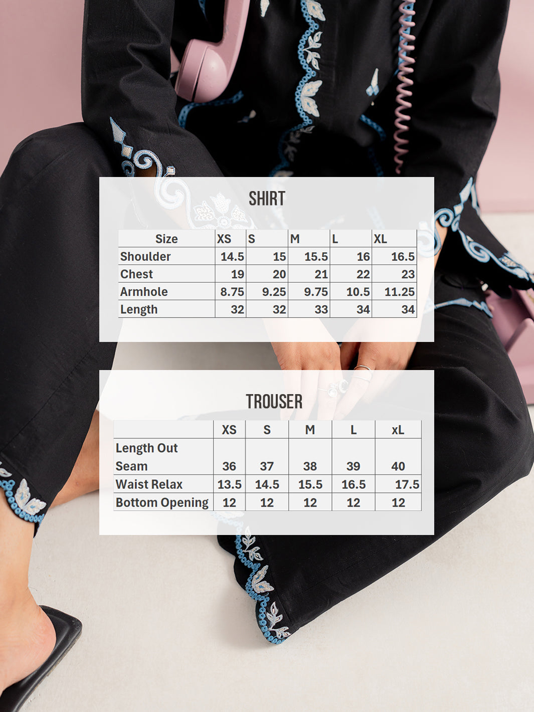 ELEXA - 2Pc Embroidered Set