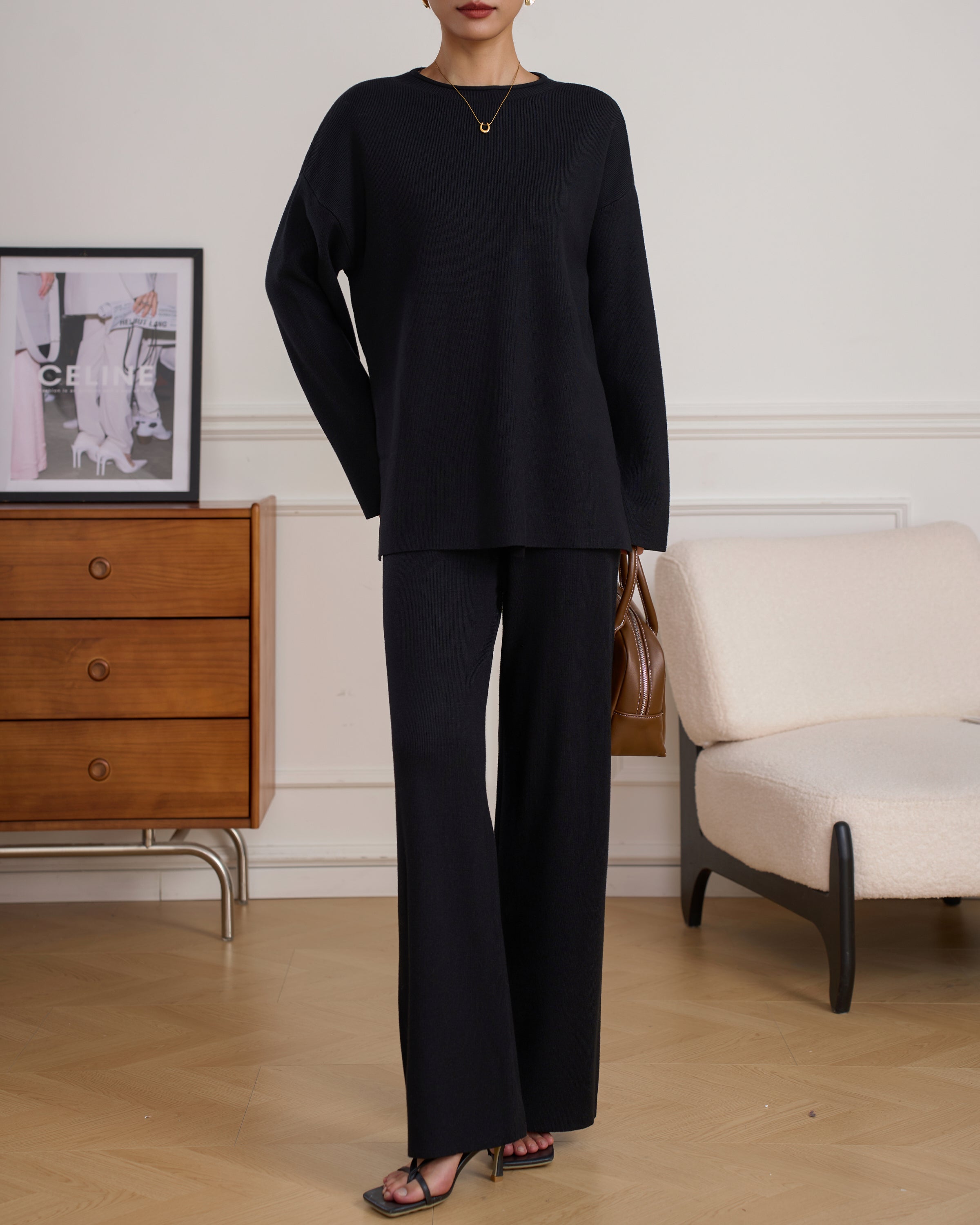 MILI KNIT SUIT BLACK