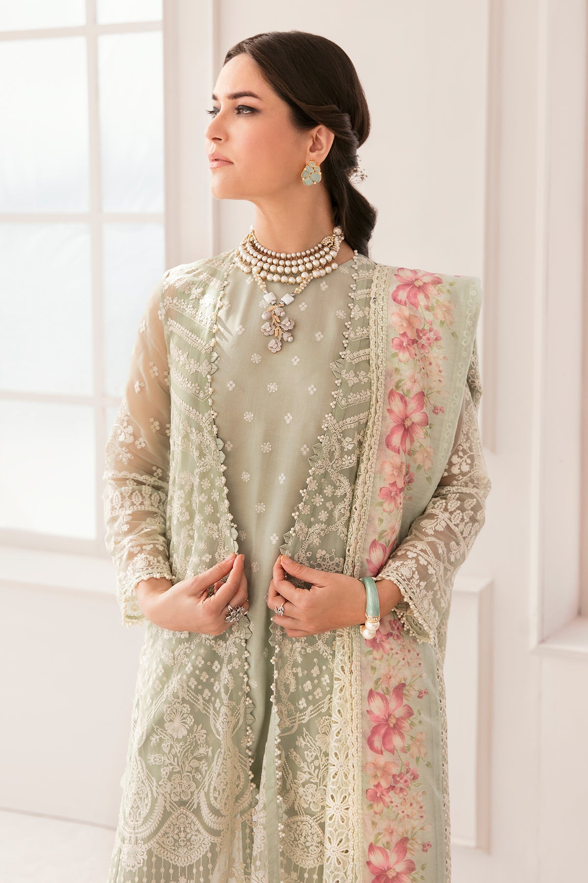 EMBROIDERED CHIFFON CH11-01 STITCHED