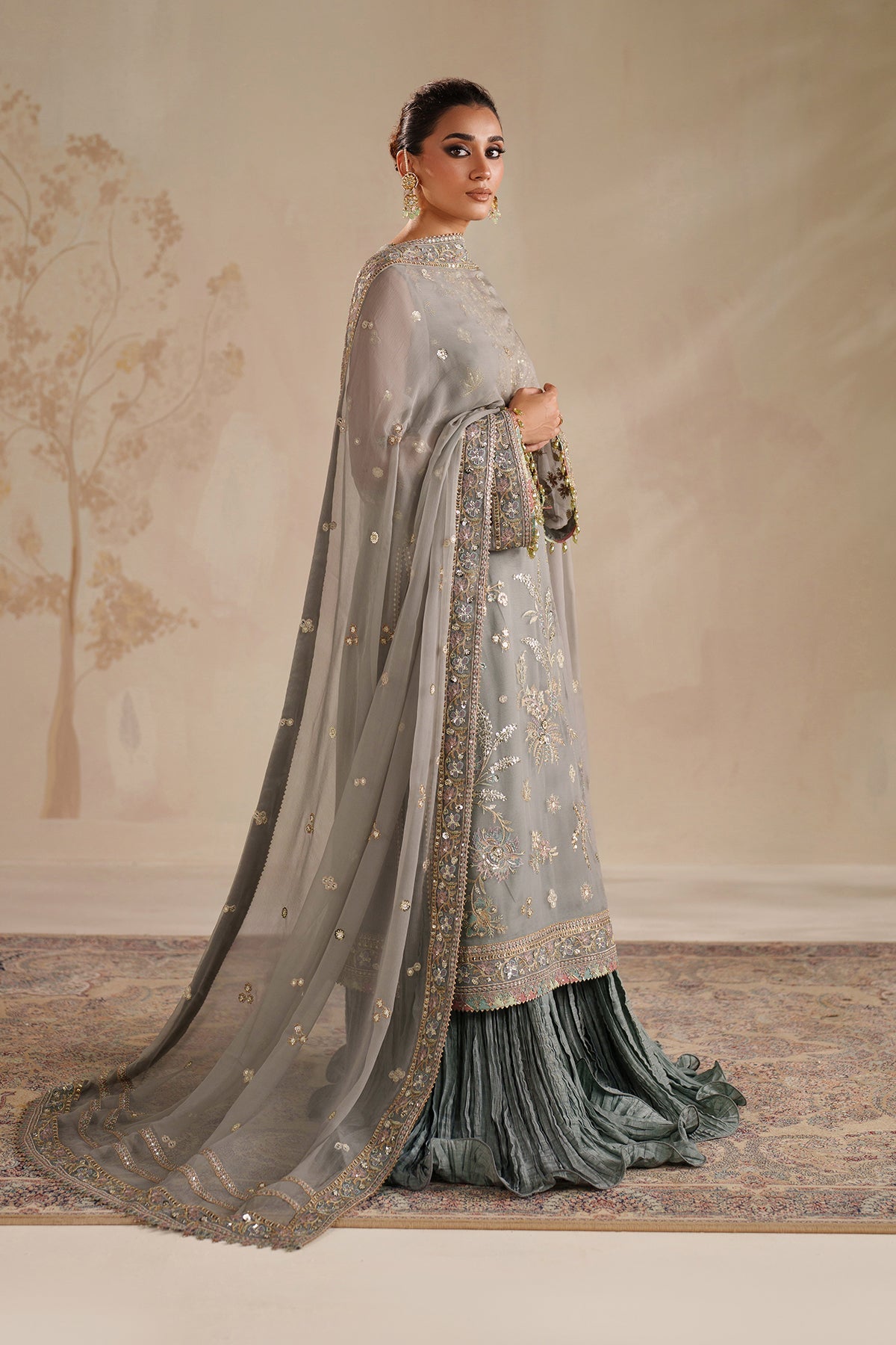 EMBROIDERED CHIFFON UF-4364