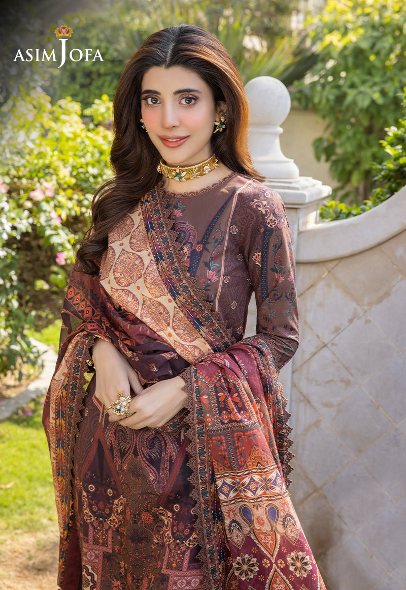 AJS-30 Designers Stitched LAWN 3 PCS
