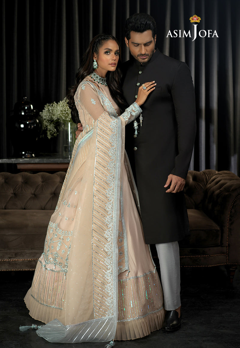 AJN-23 EMBROIDERED ORGANZA 3 PCS