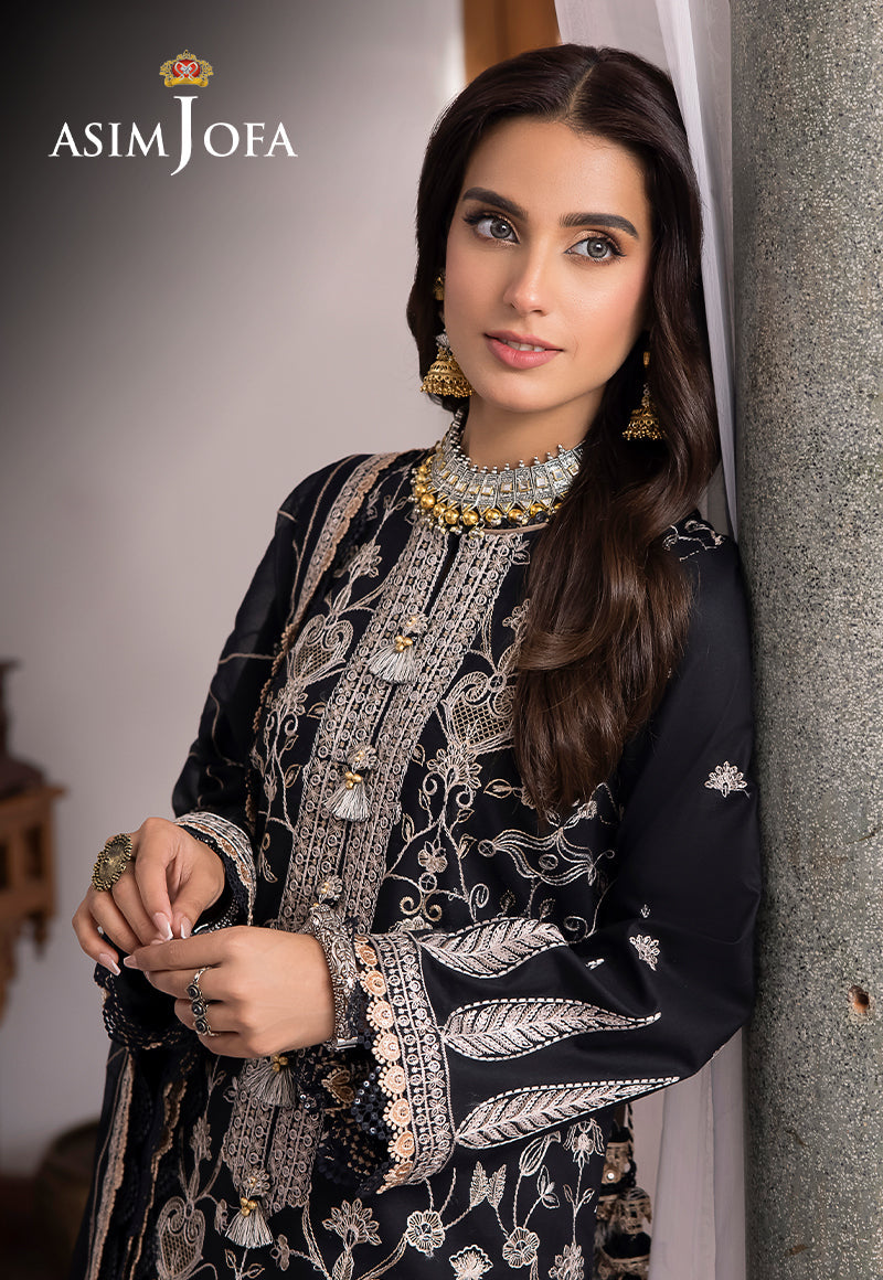 AJSW-27 EMBROIDERED POLY VISCOSE 3 PCS