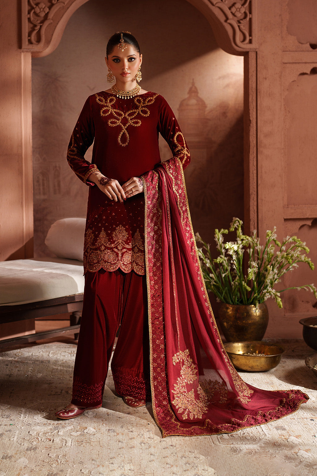 IV-58 Embroidered Velvet