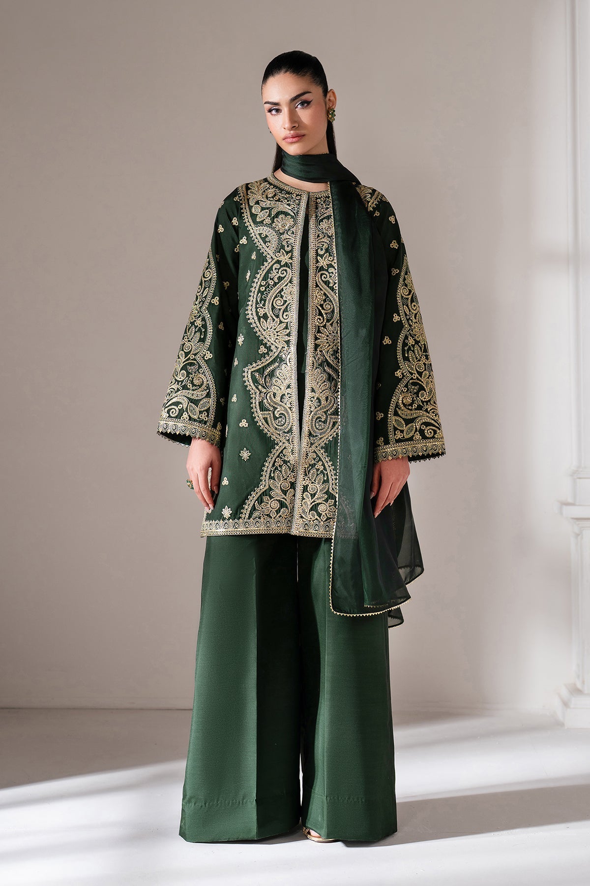 EMBROIDERED RAW SILK SF-4139
