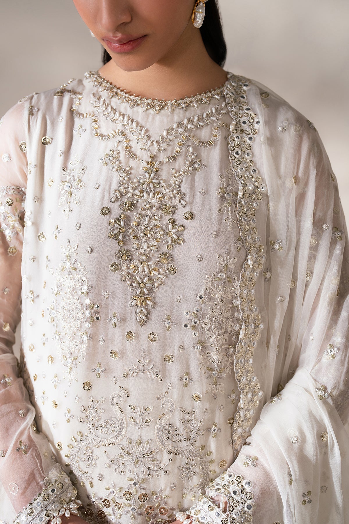 EMBROIDERED CHIFFON UF-4140