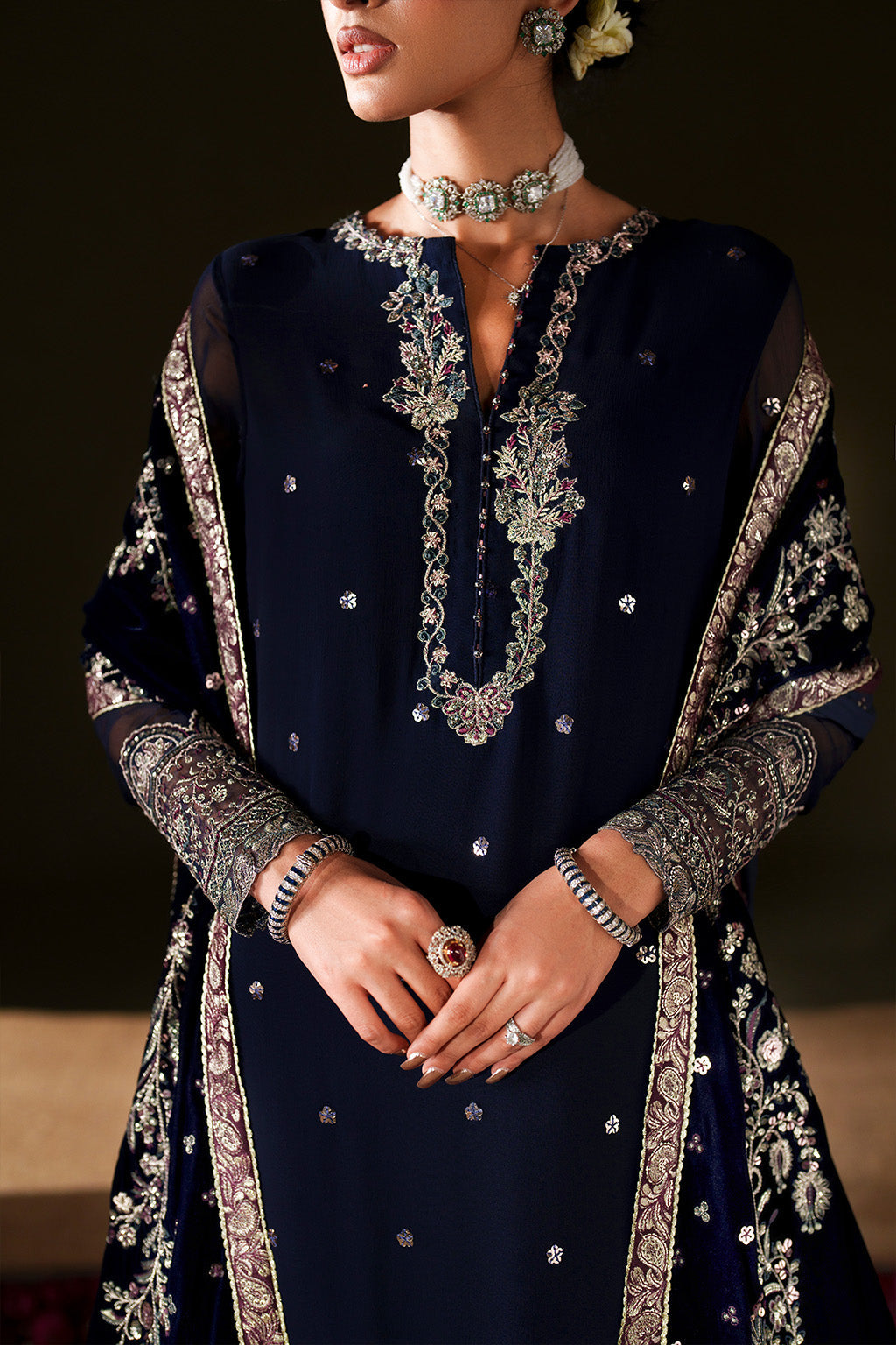 IV-76 Embroidered Velvet