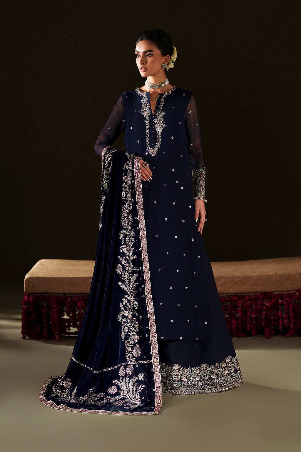 IV-76 Embroidered Velvet