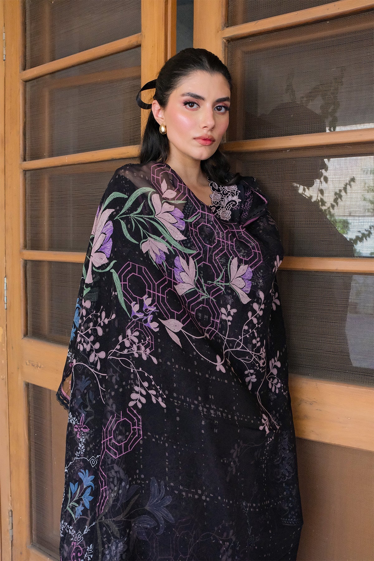 Embroidered Lawn Fabric (2Pcs)